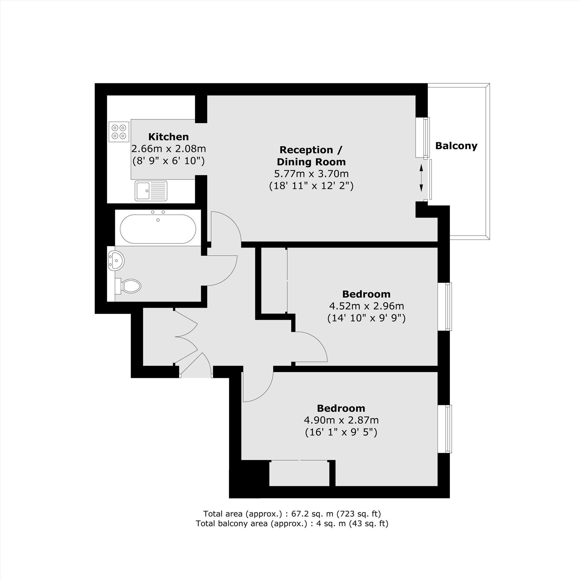 Down Hall Road, Kingston Upon Thames floorplan