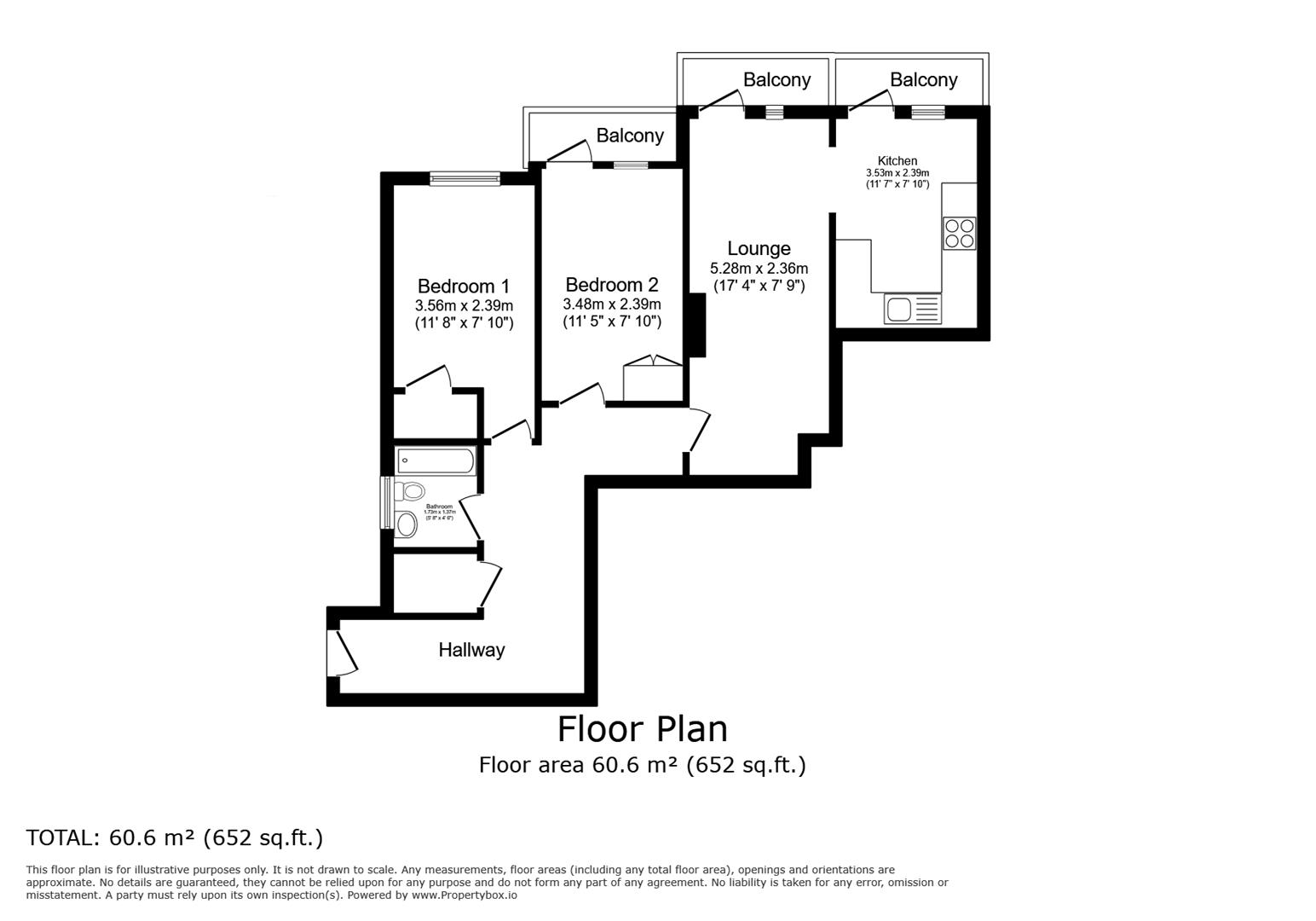 Flat 33, Nonington Court, Sandwich Road, Dover floorplan