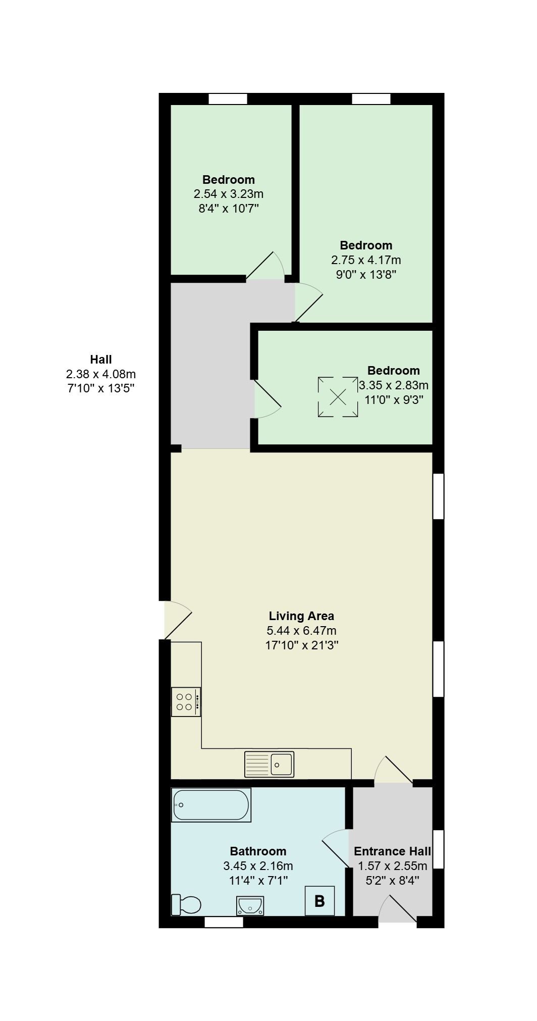 Flat 1, 5-7 Bridgend Road, Bridgend floorplan