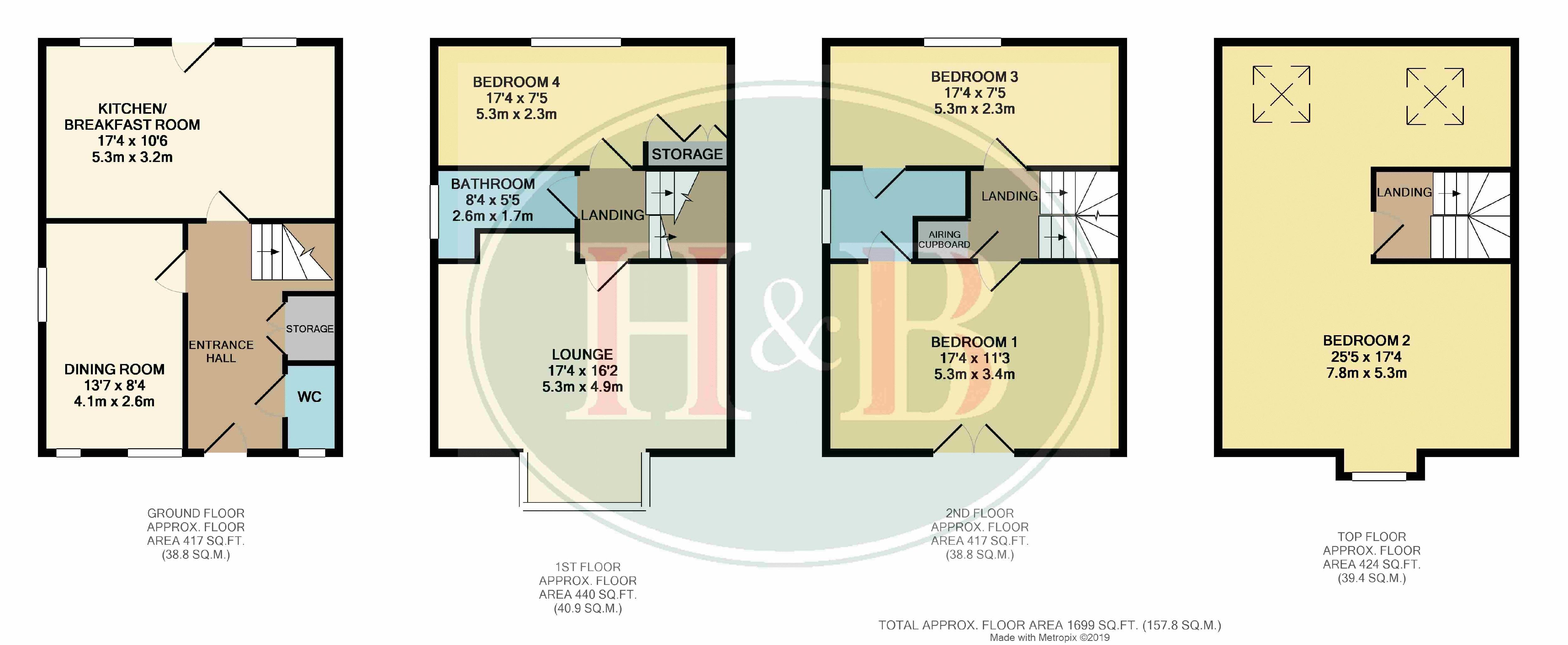 4 Bedrooms End terrace house for sale in The Chase, Newhall, Harlow CM17