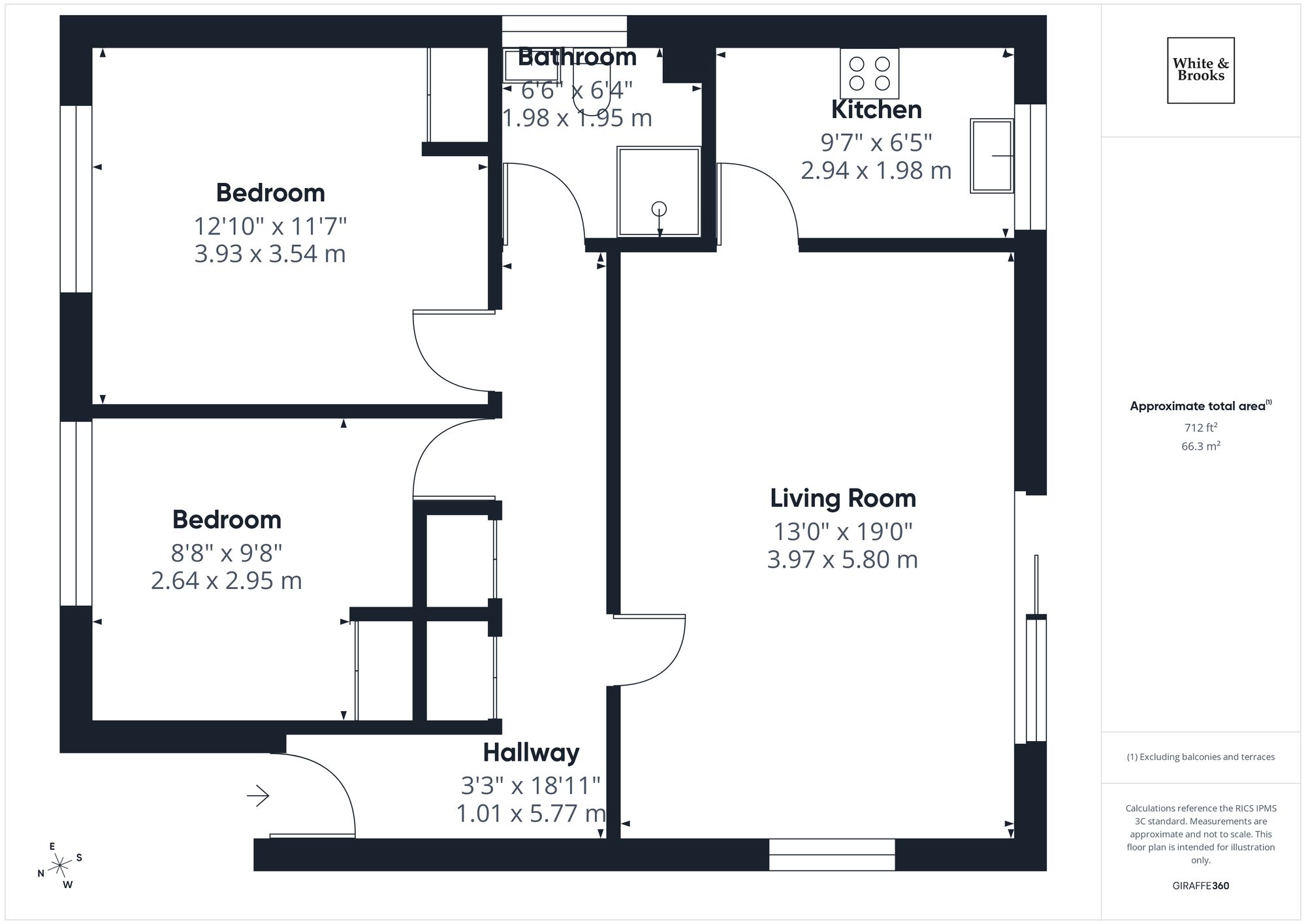 Flat 3, Ashmere Court Flansham Park, Bognor Regis floorplan