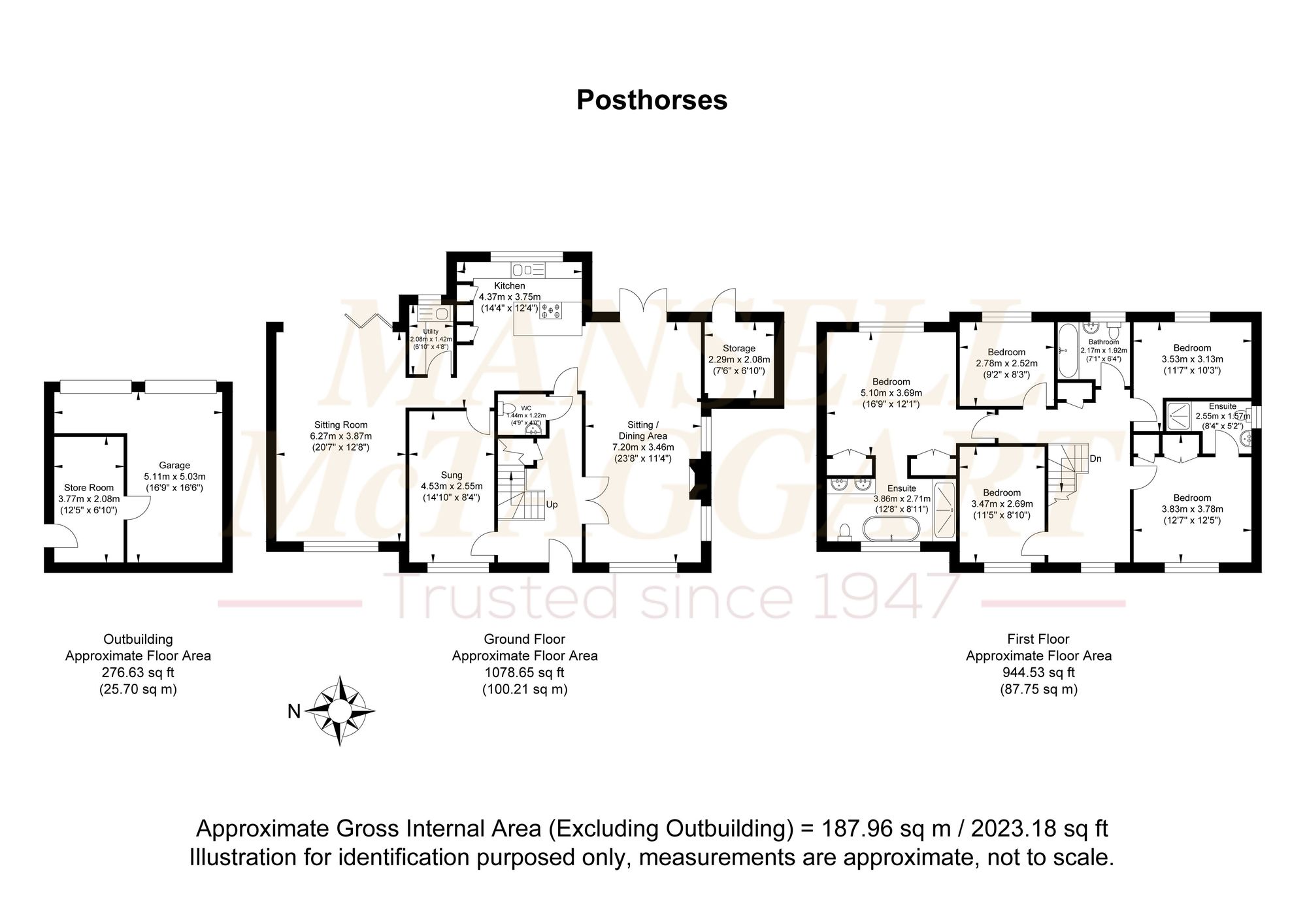 1 Posthorses, Pulborough floorplan
