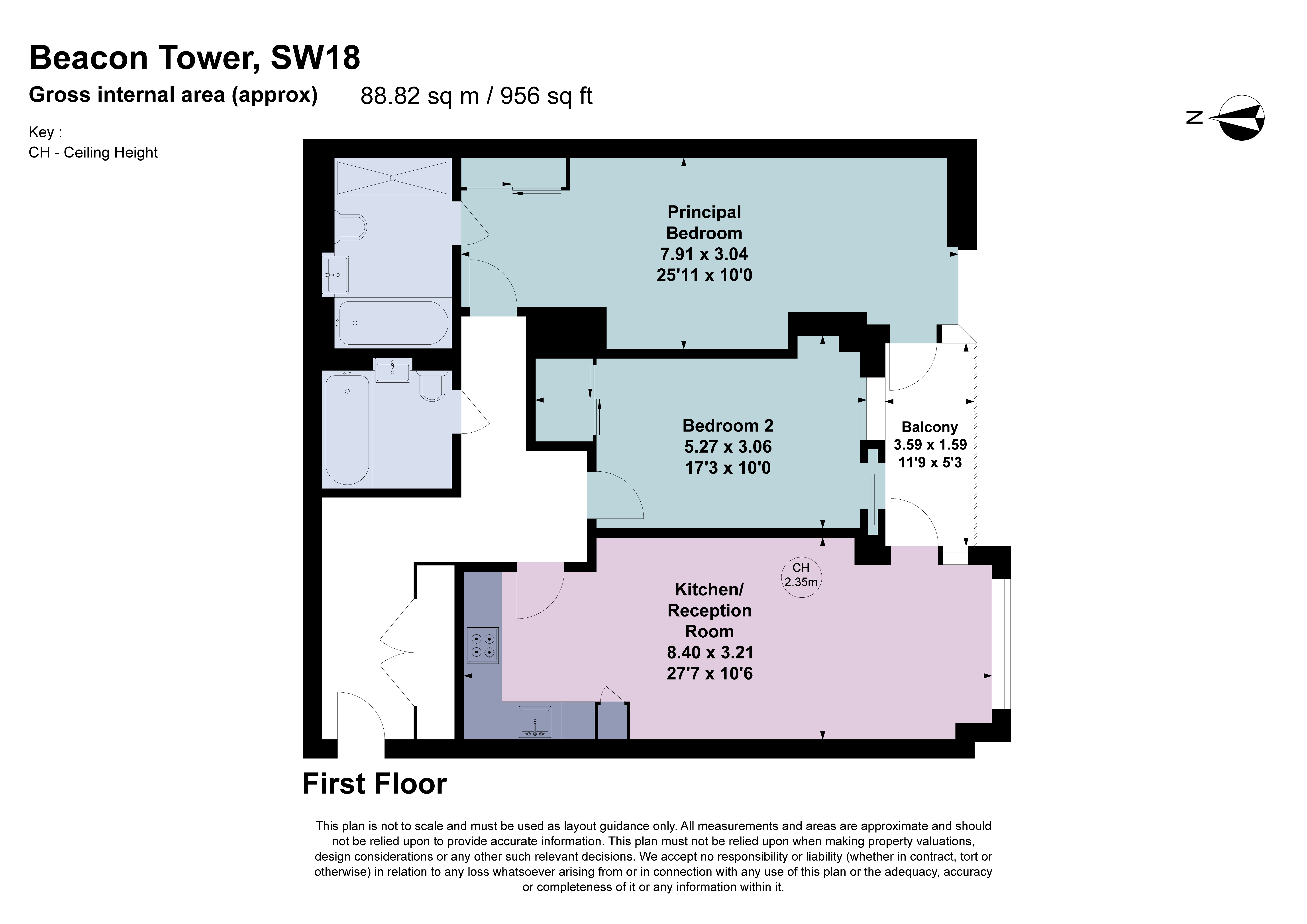 42, Beacon Tower, 1, Spectrum Way, London floorplan