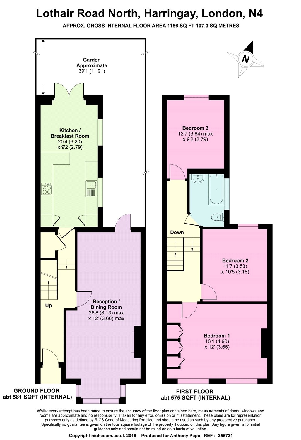 3 Bedrooms Terraced house for sale in Lothair Road North, Harringay, London N4