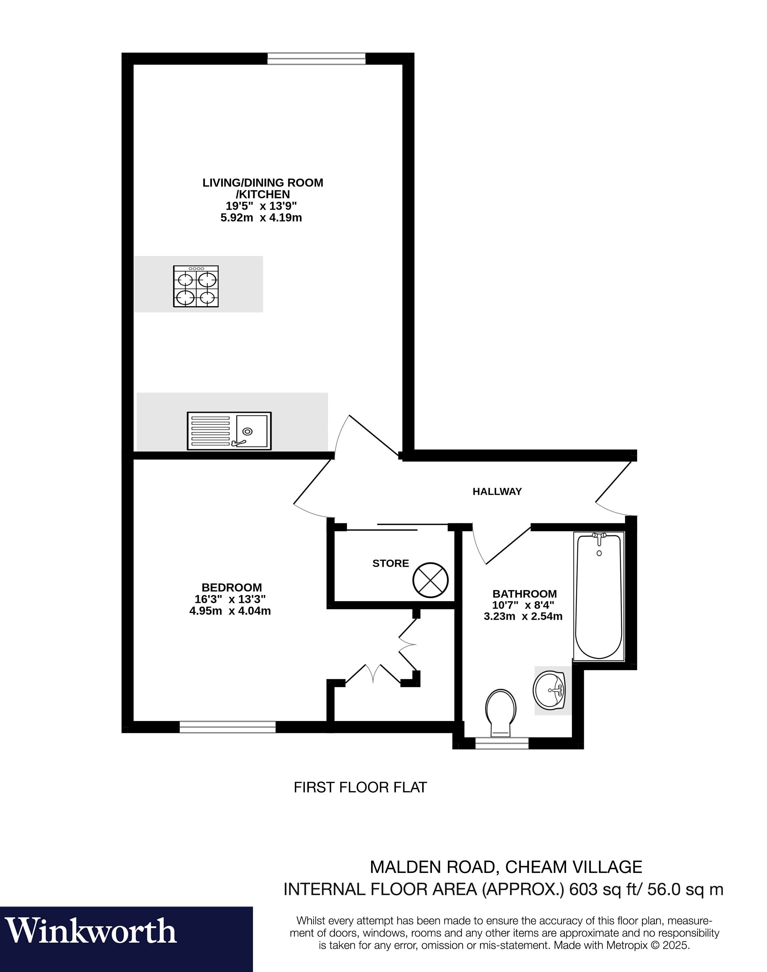 Flat 32, 57, Malden Road, Sutton floorplan