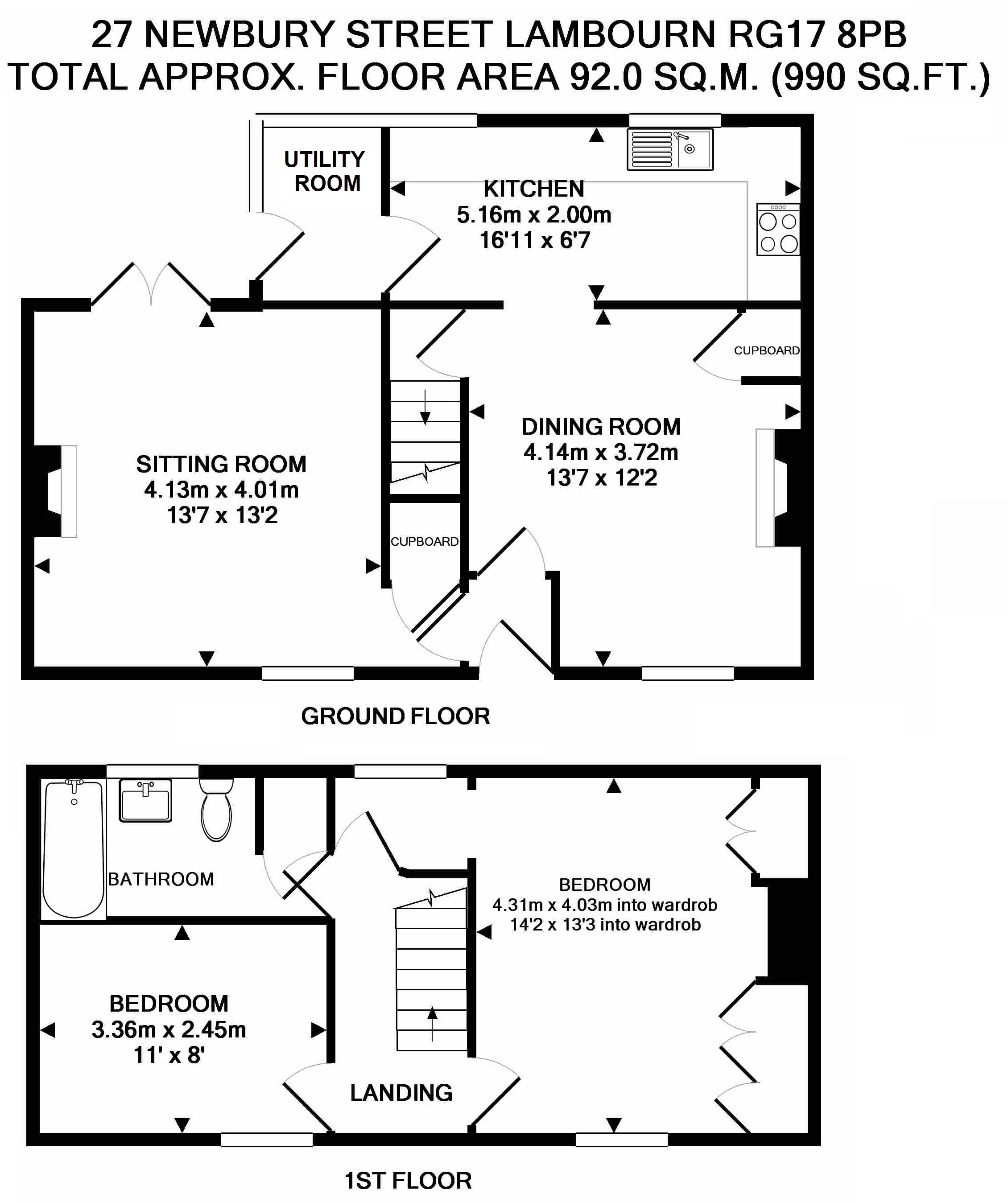 2 Bedrooms End terrace house for sale in Newbury Street, Lambourn RG17