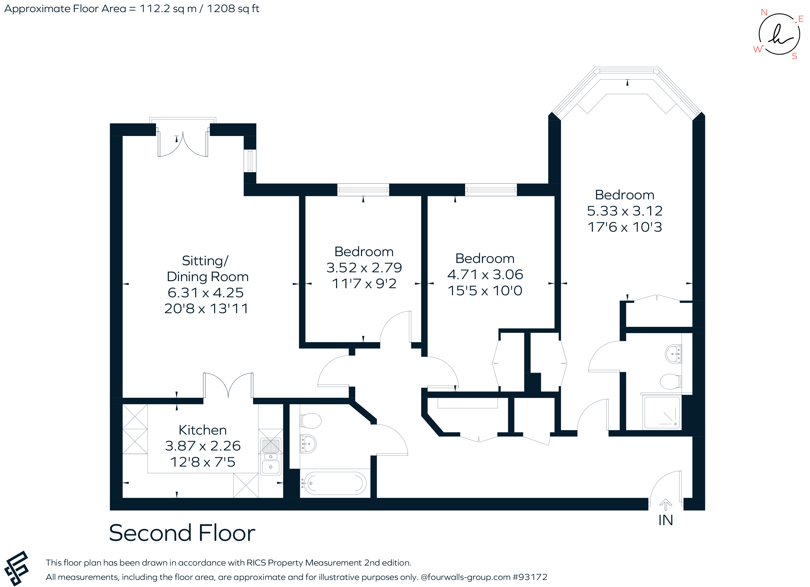 Flat 23, Cavendish House 3-4, Tudor Court, Liphook floorplan