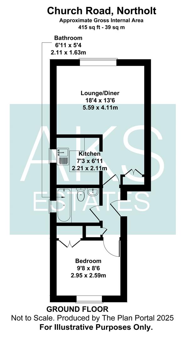 Flat 1, 285, Church Road, Northolt floorplan
