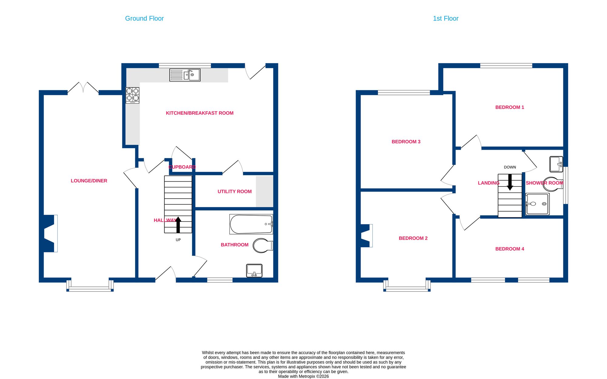 14 Roman Road, Ingatestone floorplan
