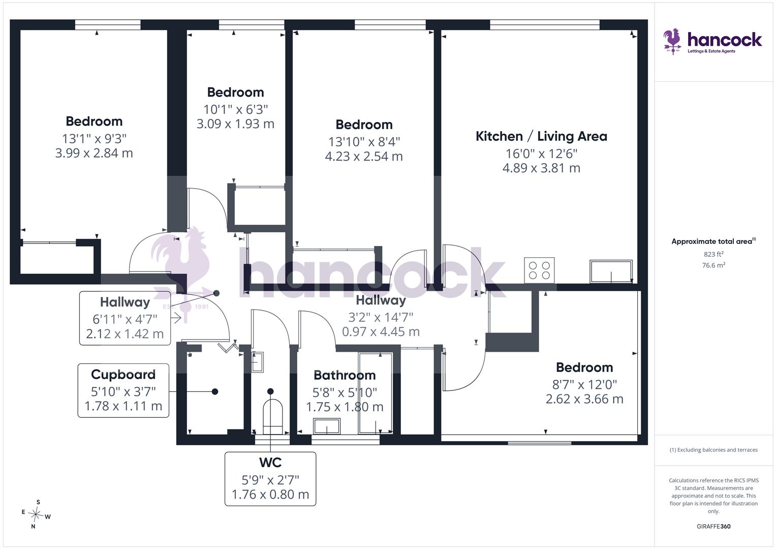 31, Oaklands Court, Chichester floorplan