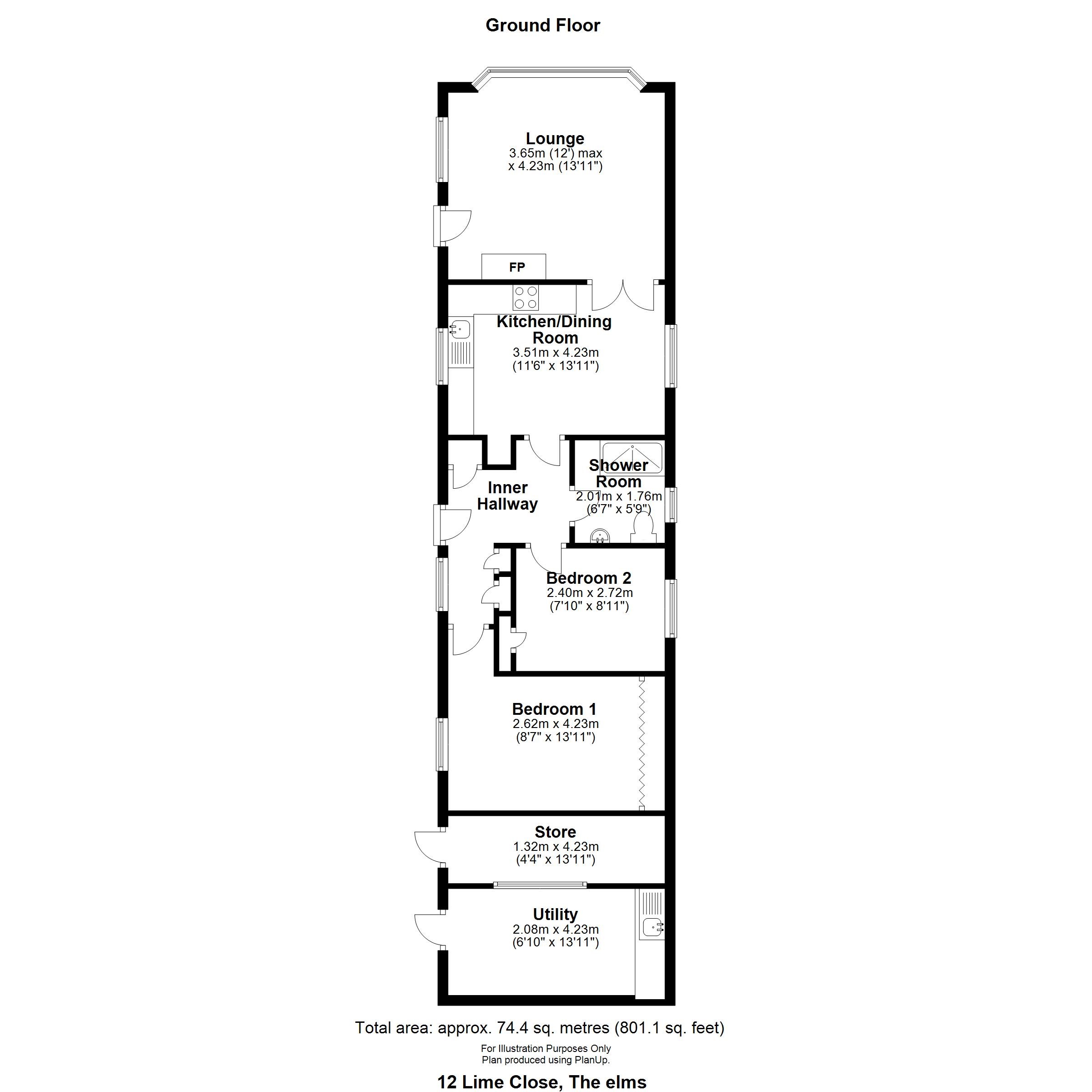 12a, Lime Close, The Elms, Lincoln floorplan