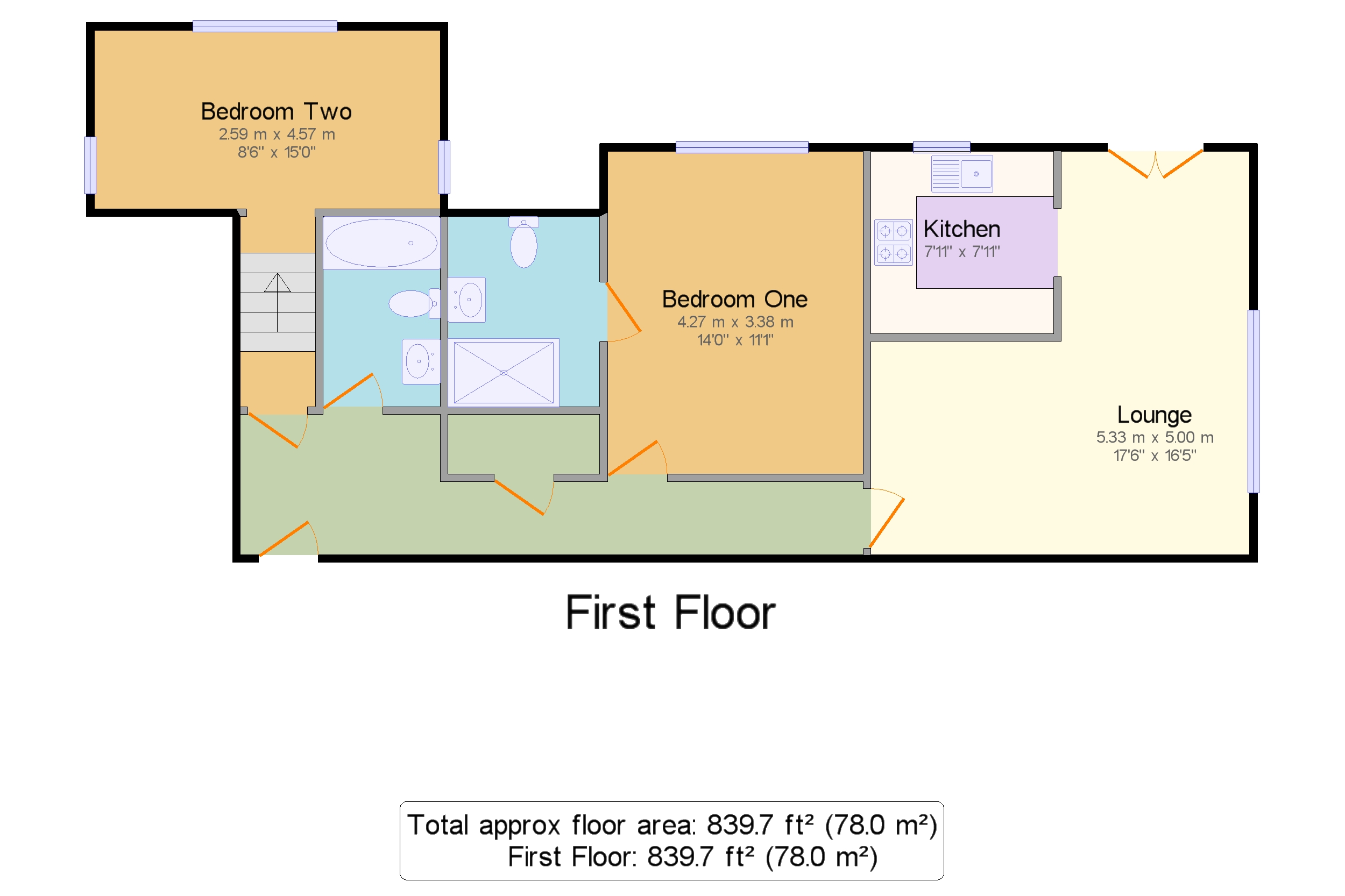 Apt 6, The Pines, 17, Buxton Road West, Stockport floorplan
