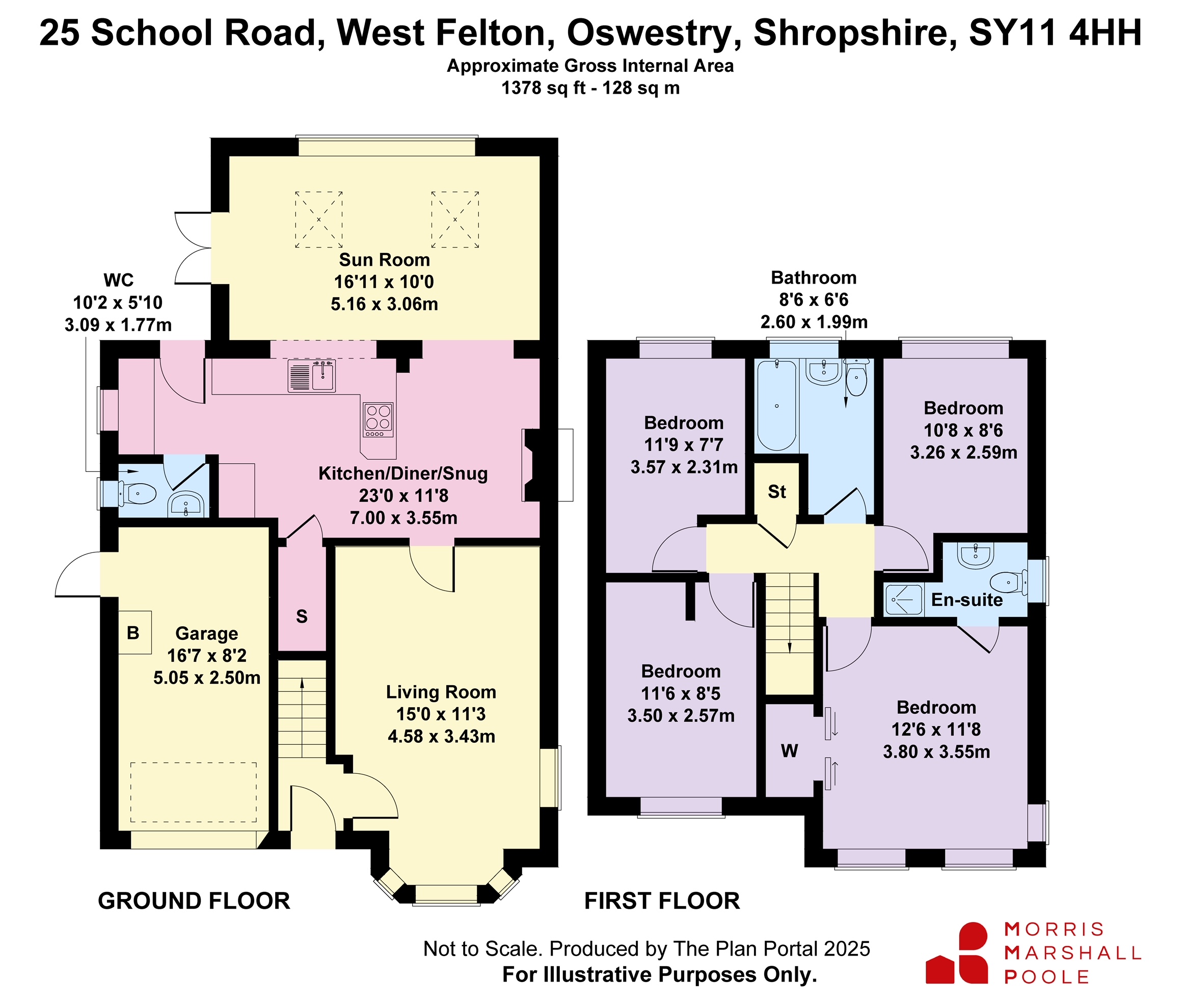25, School Road, Oswestry floorplan
