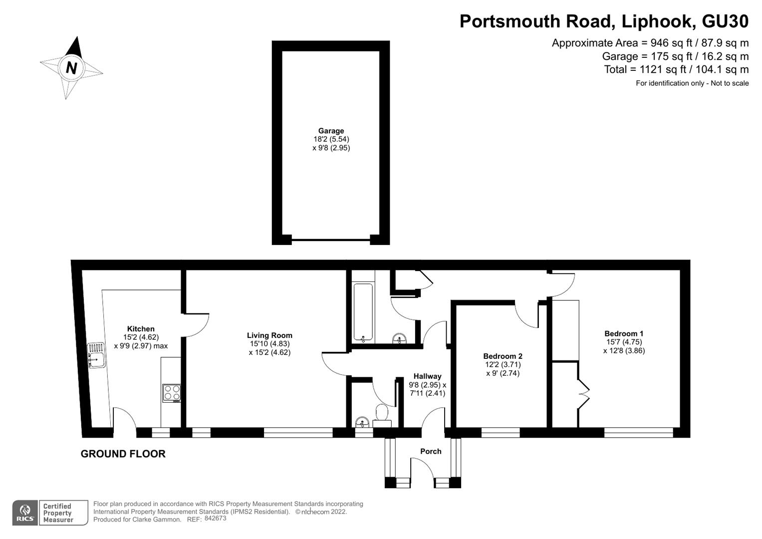 Portsmouth Road, Liphook GU30, 2 bedroom detached bungalow for sale