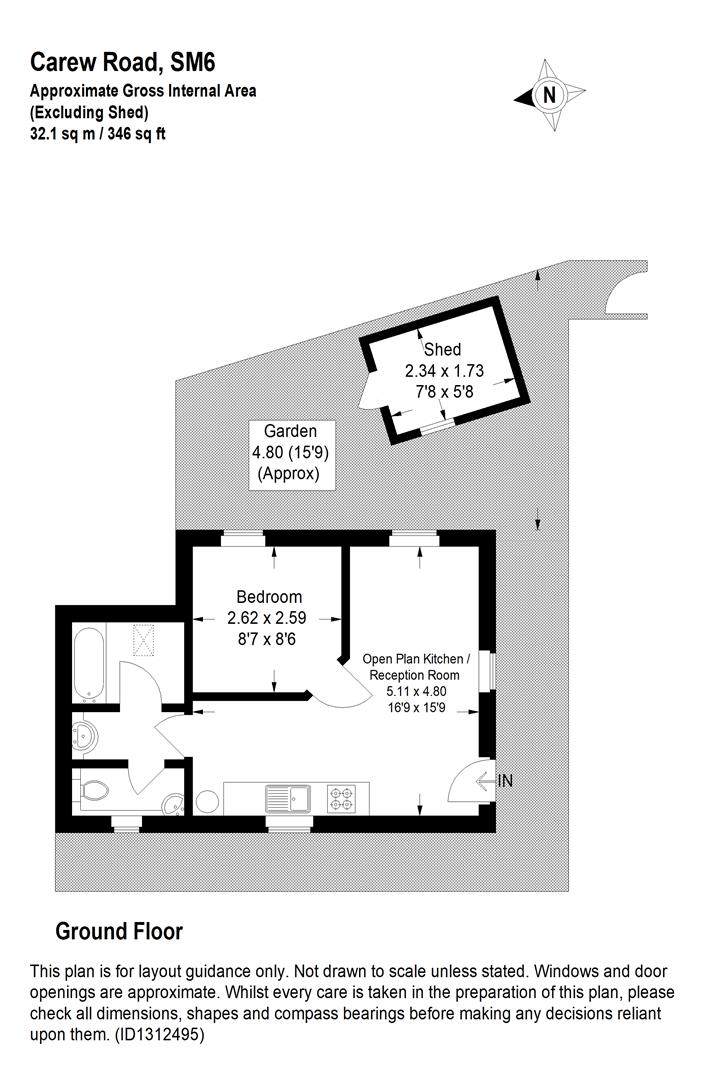33A, Carew Road, Wallington floorplan