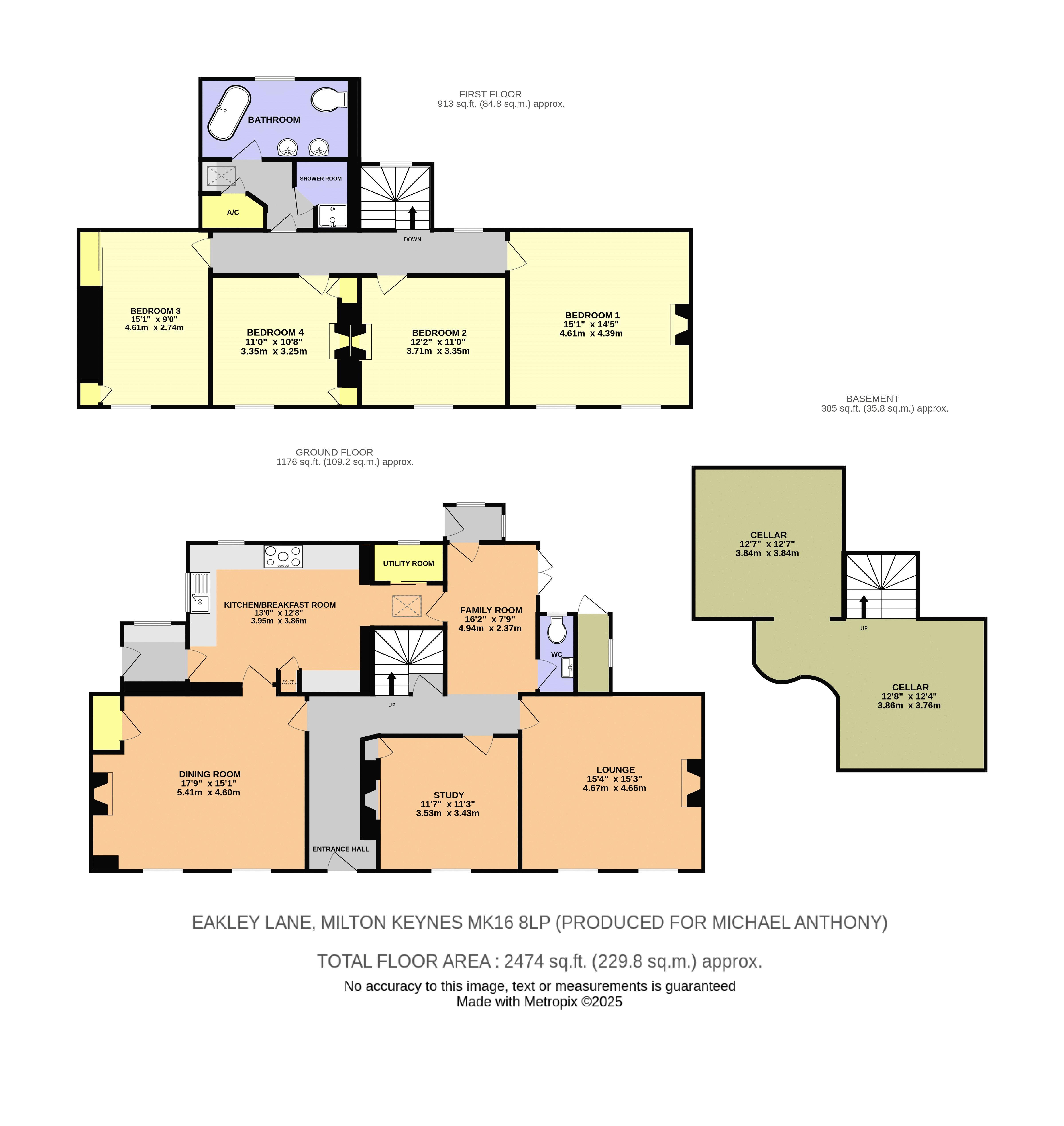 Eakley Manor Farmhouse, Eakley Lanes, Newport Pagnell floorplan