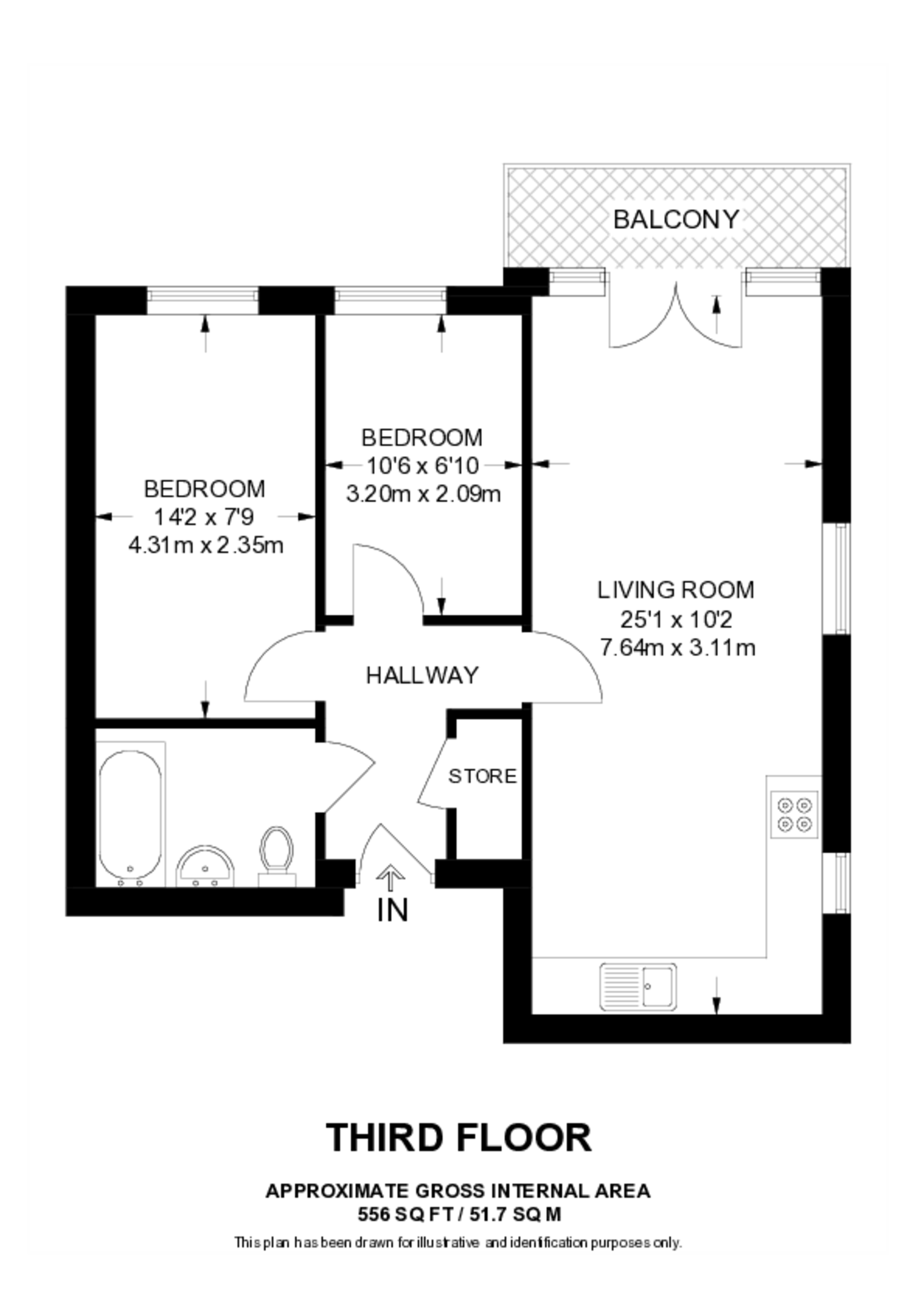 Thomas Fyre Drive, E3, Bow floorplan