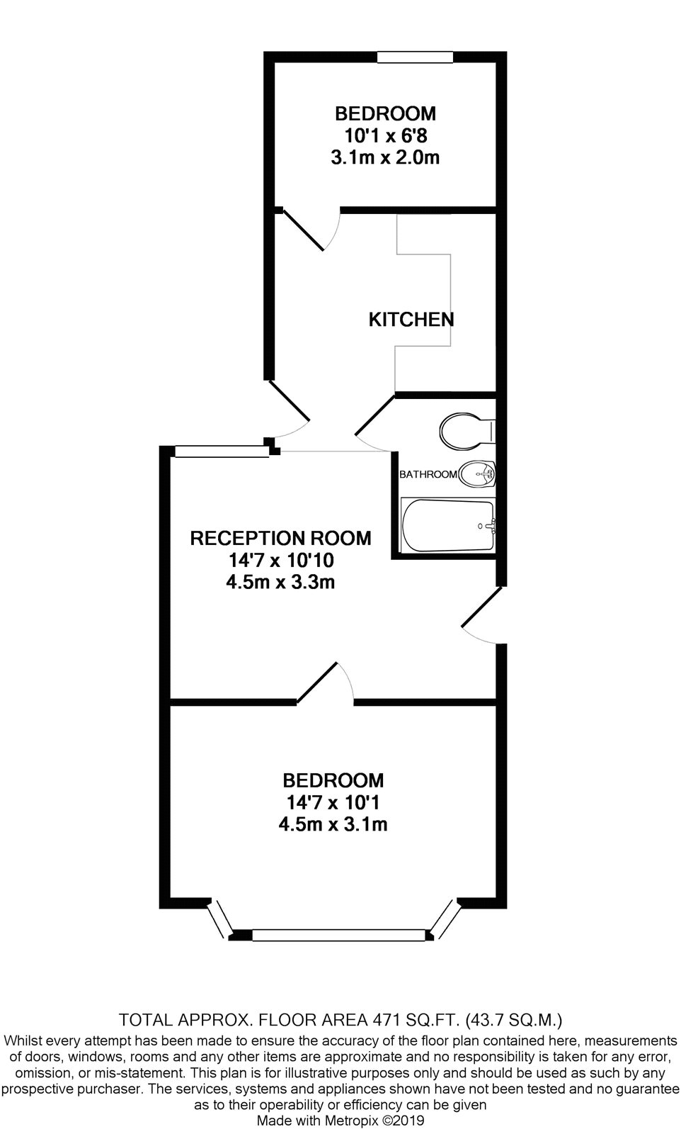 2 Bedrooms Flat to rent in Clarendon Road, Croydon CR0