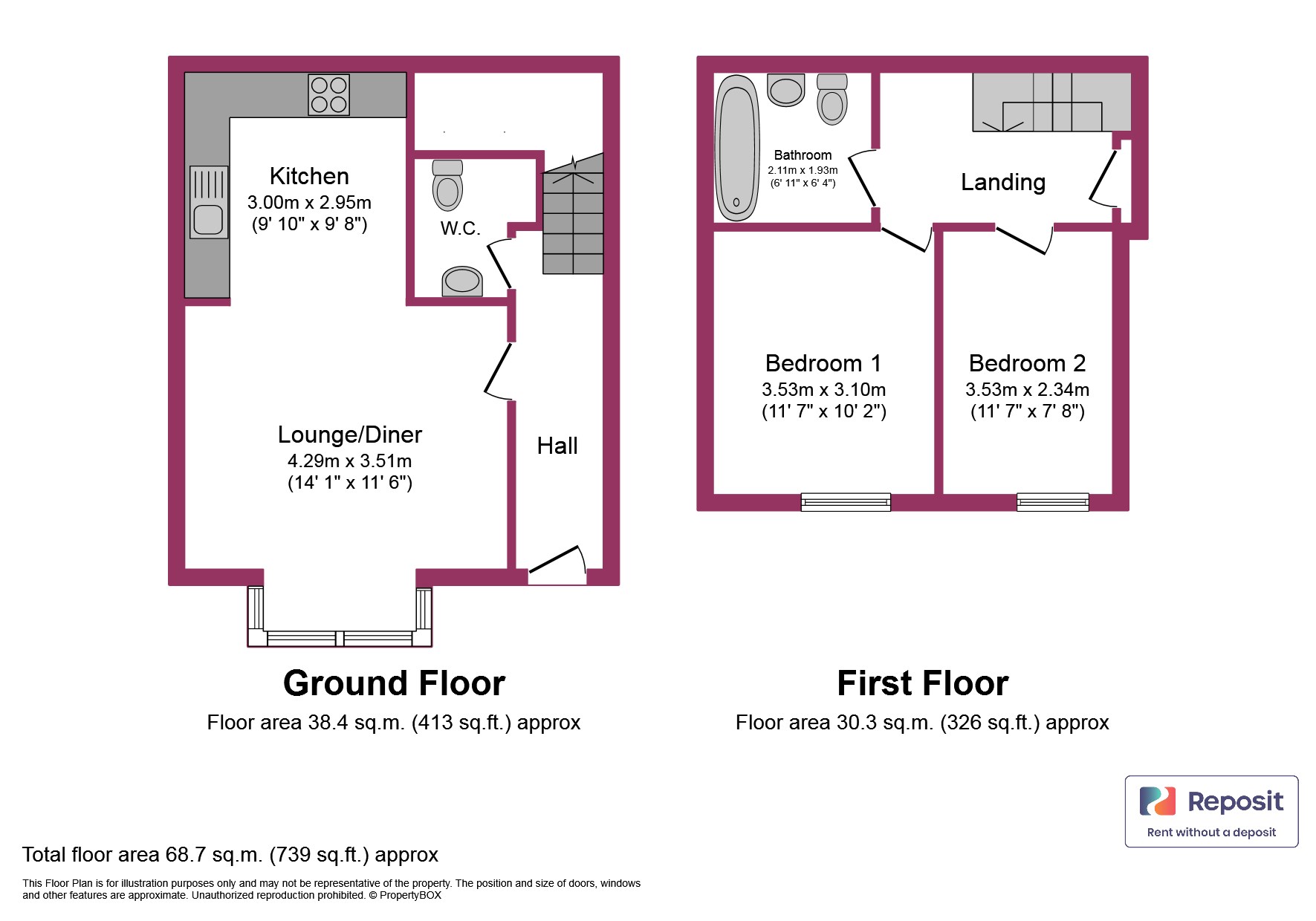 1 Mews Cottage, Rear Of 726-732,, Wilmslow Road, Greater Manchester floorplan