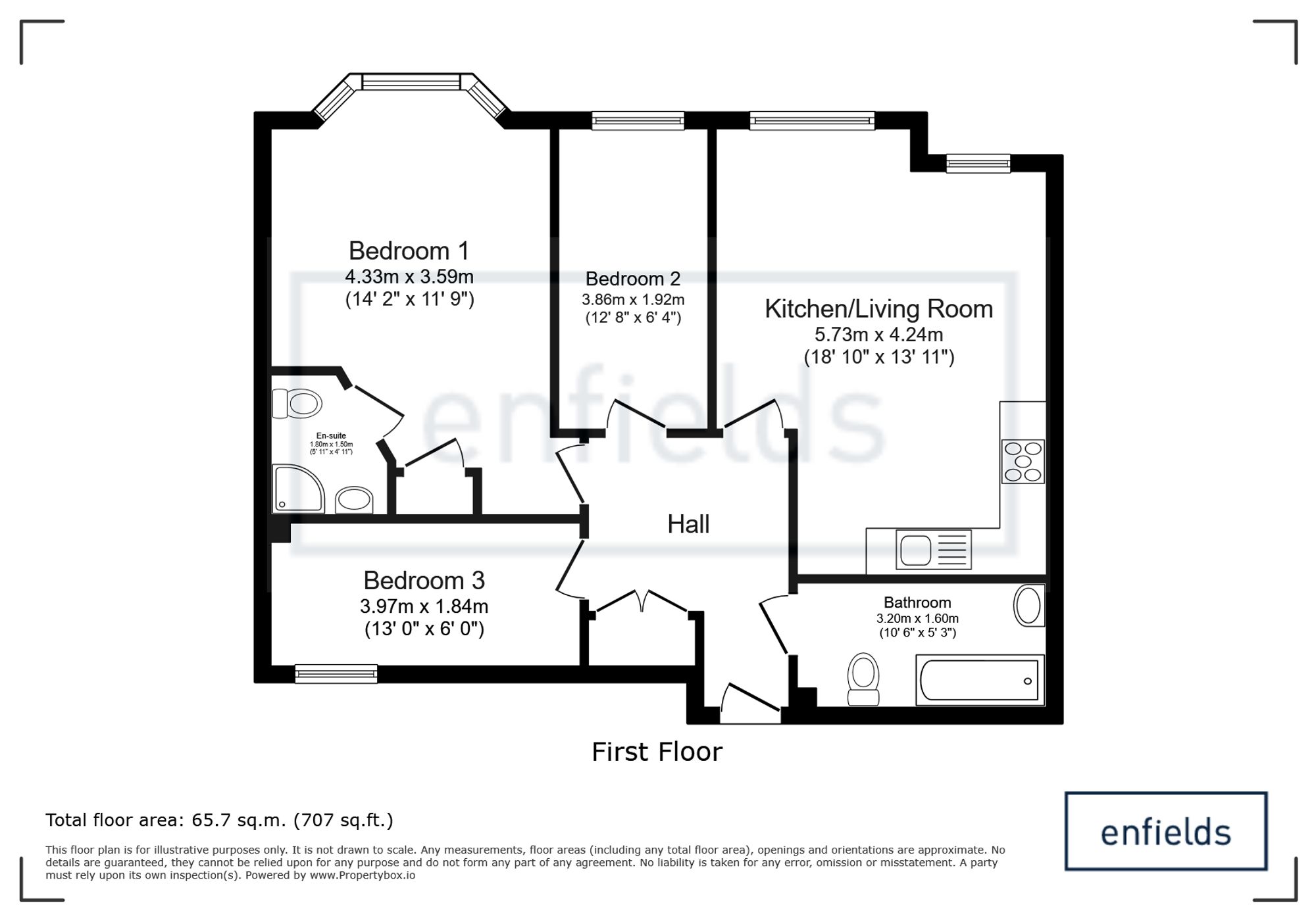 Flat 10, Kenilworth House, Southampton floorplan