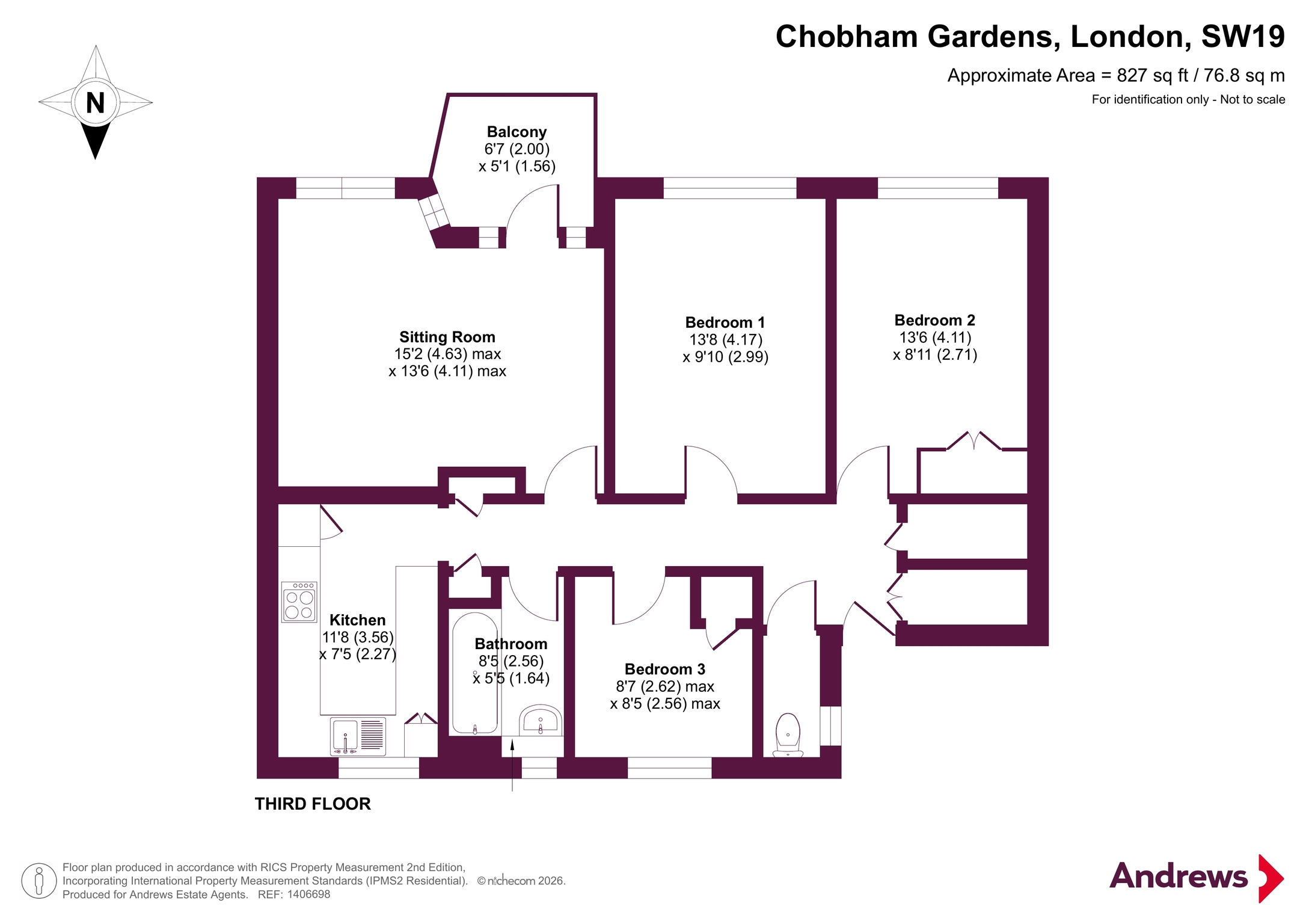 Chobham Gardens, London, SW19 floorplan