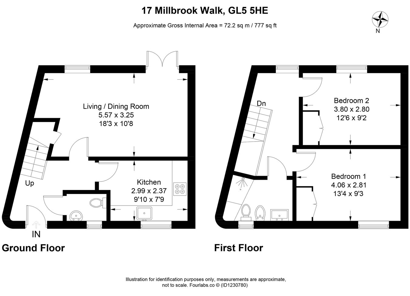 17, Millbrook Walk, Inchbrook floorplan