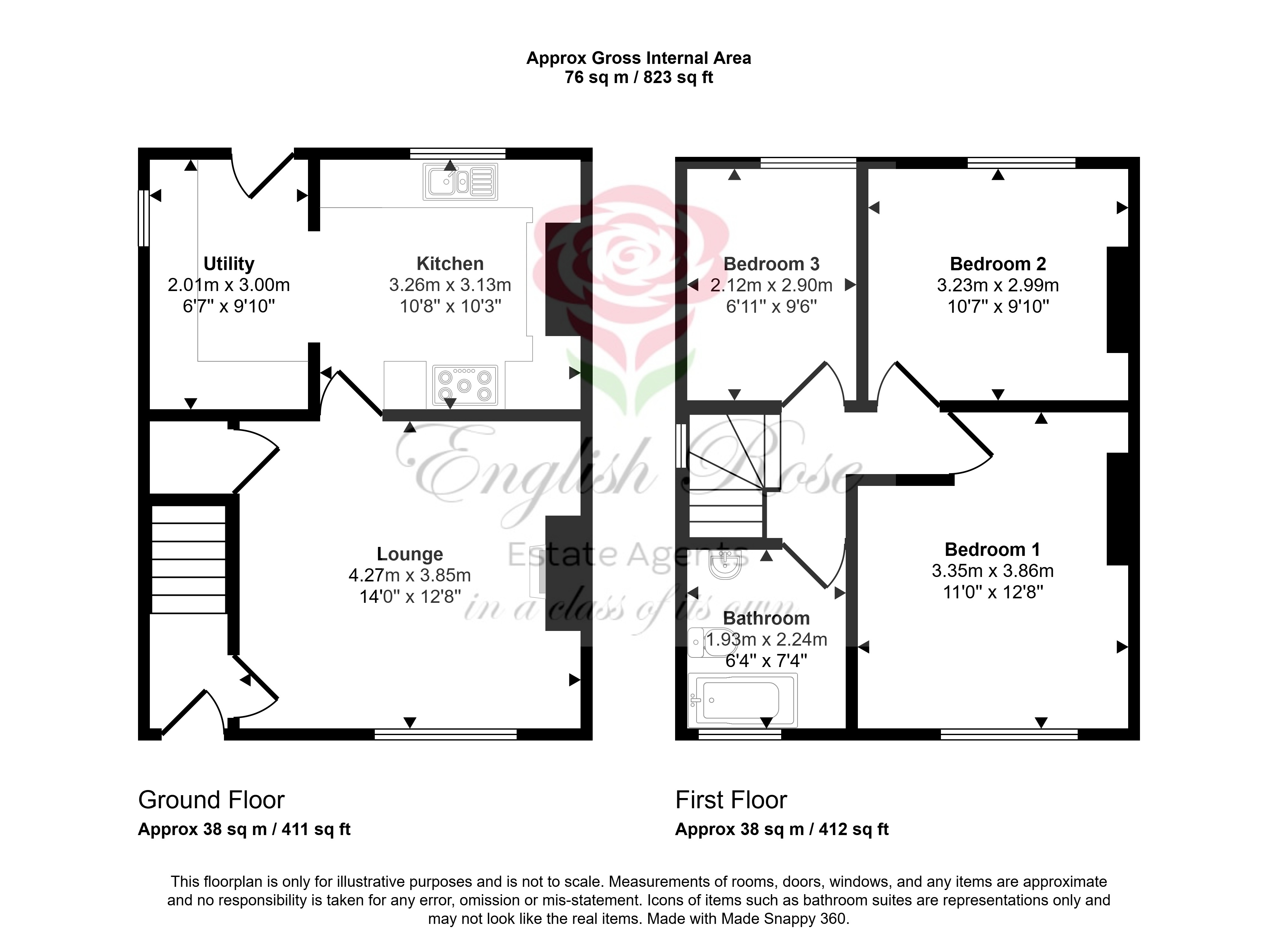 48, Central Avenue, Hucknall floorplan
