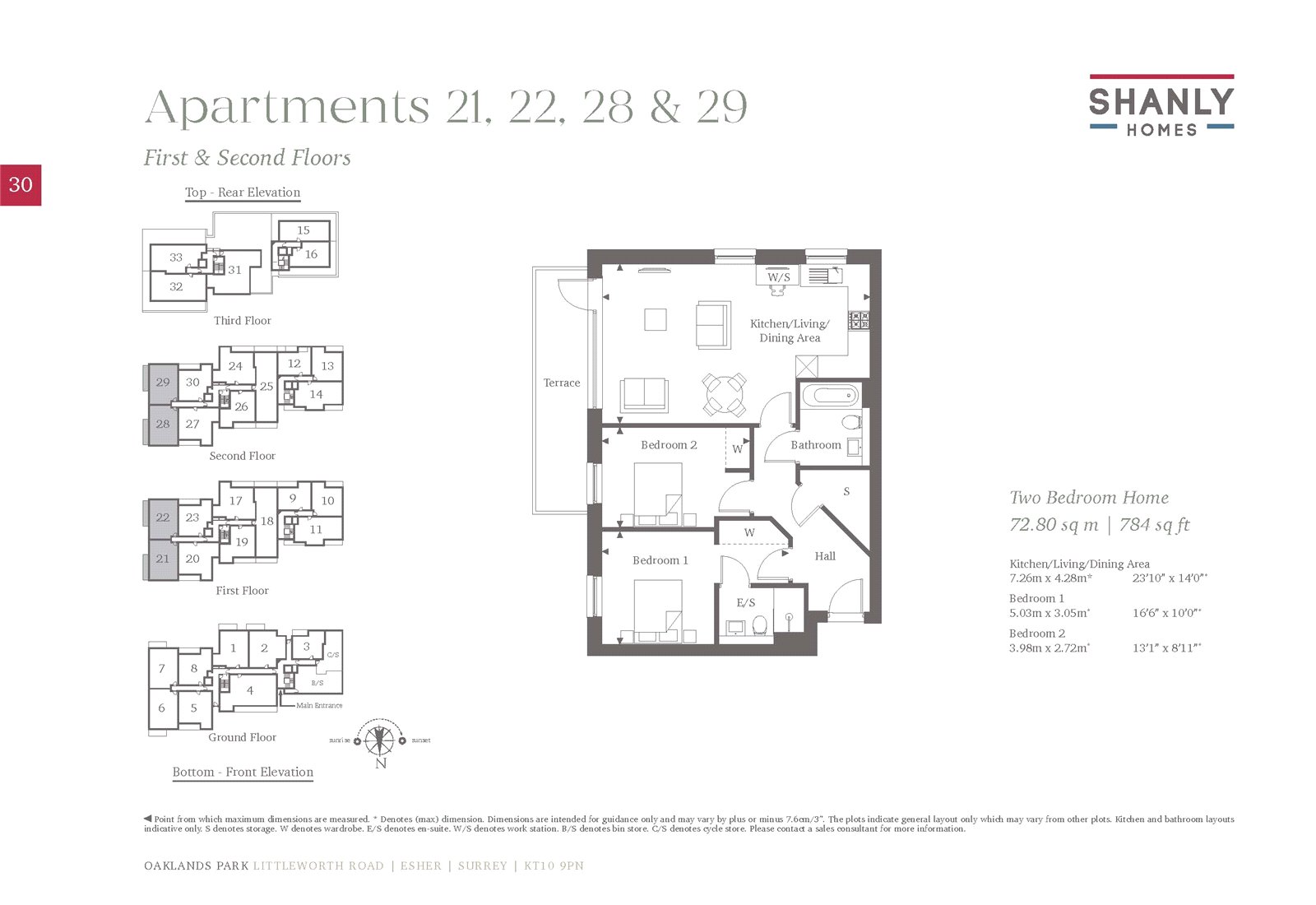 Flat 18, Oaklands House, 2 Littleworth Road, Esher, KT10 floorplan