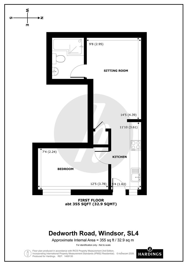 Flat 5, William Court, 94, Dedworth Road, Windsor floorplan