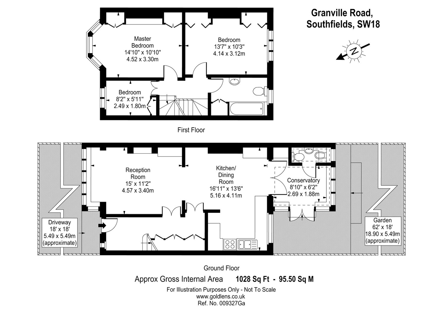 3 Bedrooms Terraced house to rent in Granville Road, Southfields, London SW18