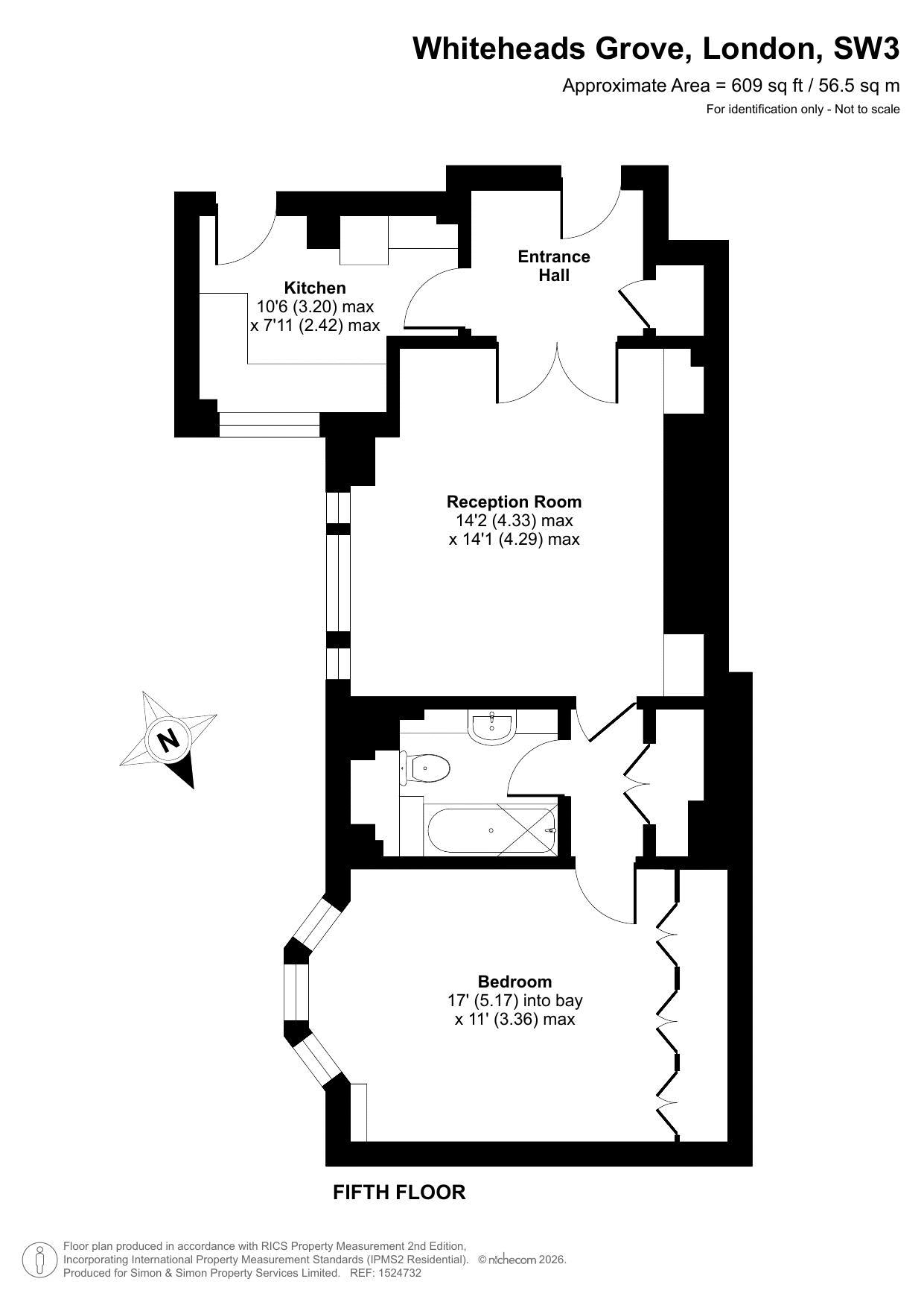 208, Cranmer Court, Chelsea floorplan