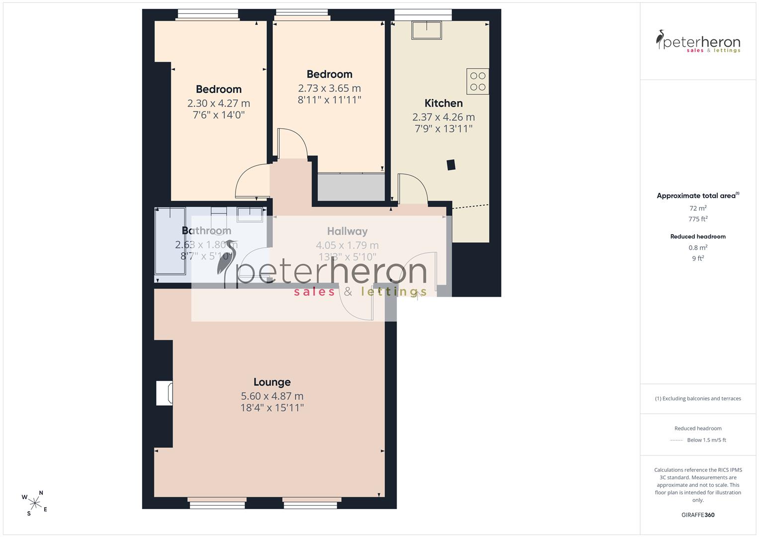 Flat 3, 12, Thornhill Gardens, Sunderland floorplan
