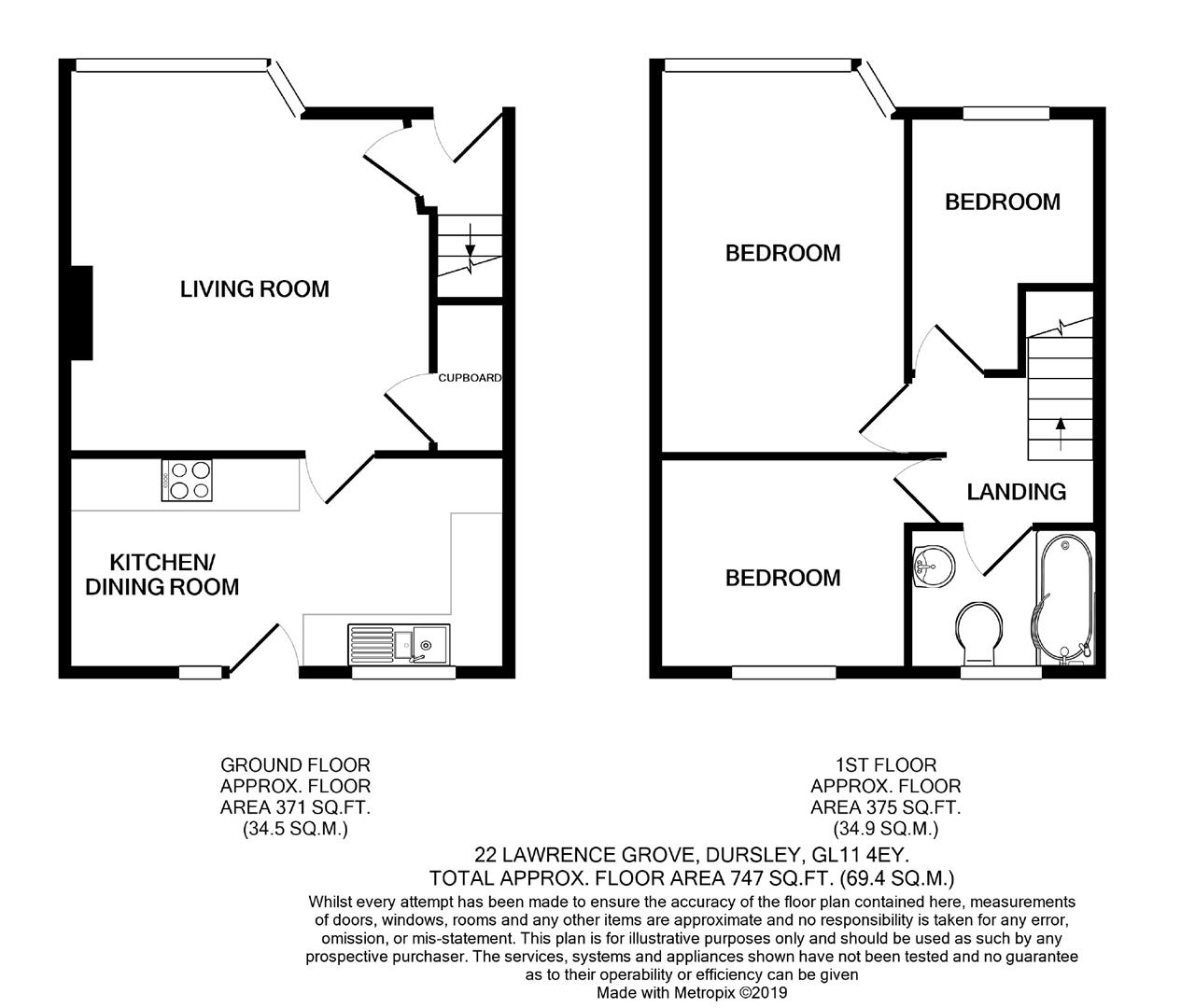 22, Lawrence Grove, Dursley floorplan