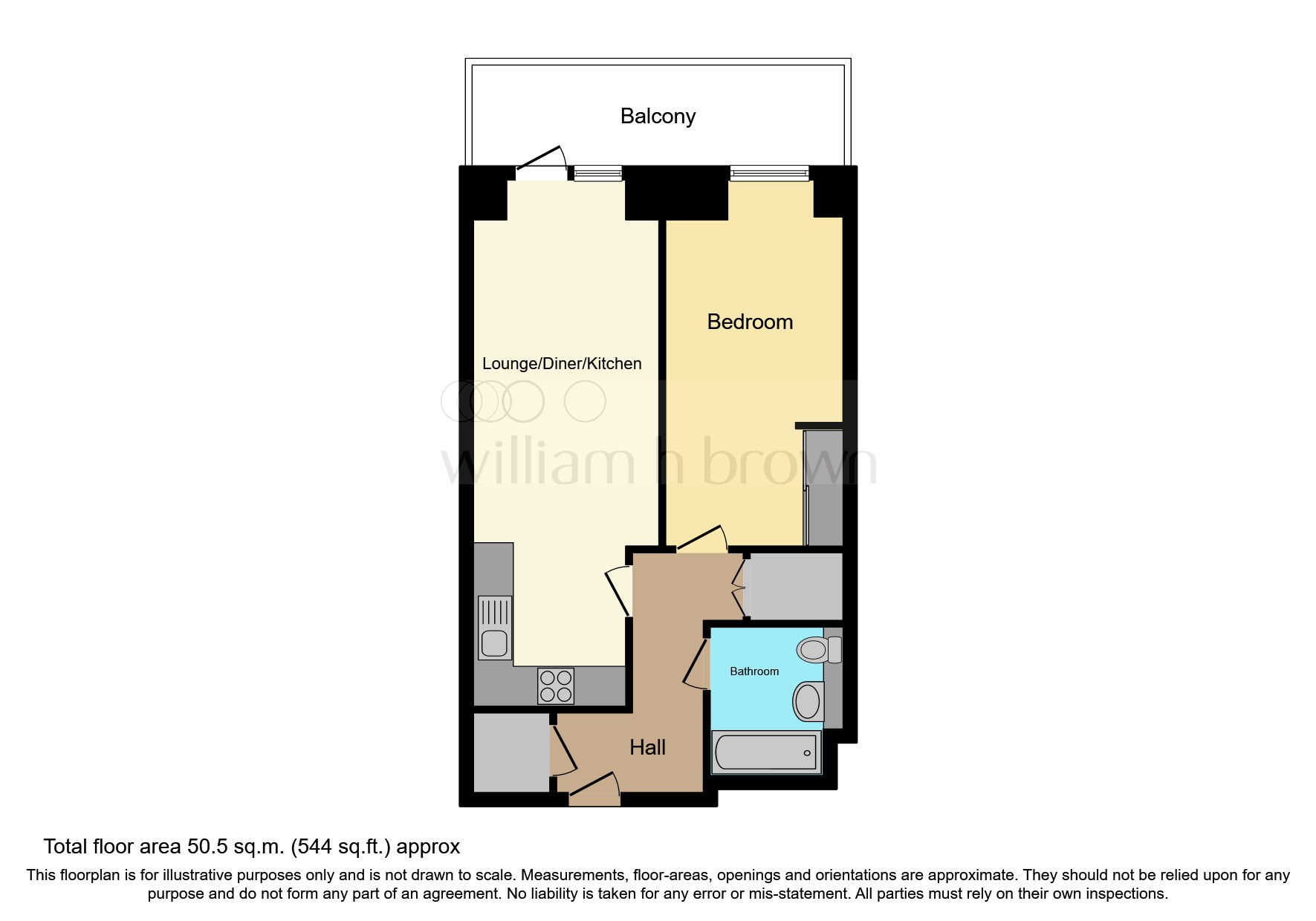 Broadwater Road, Welwyn Garden City AL7, 1 bedroom flat for sale