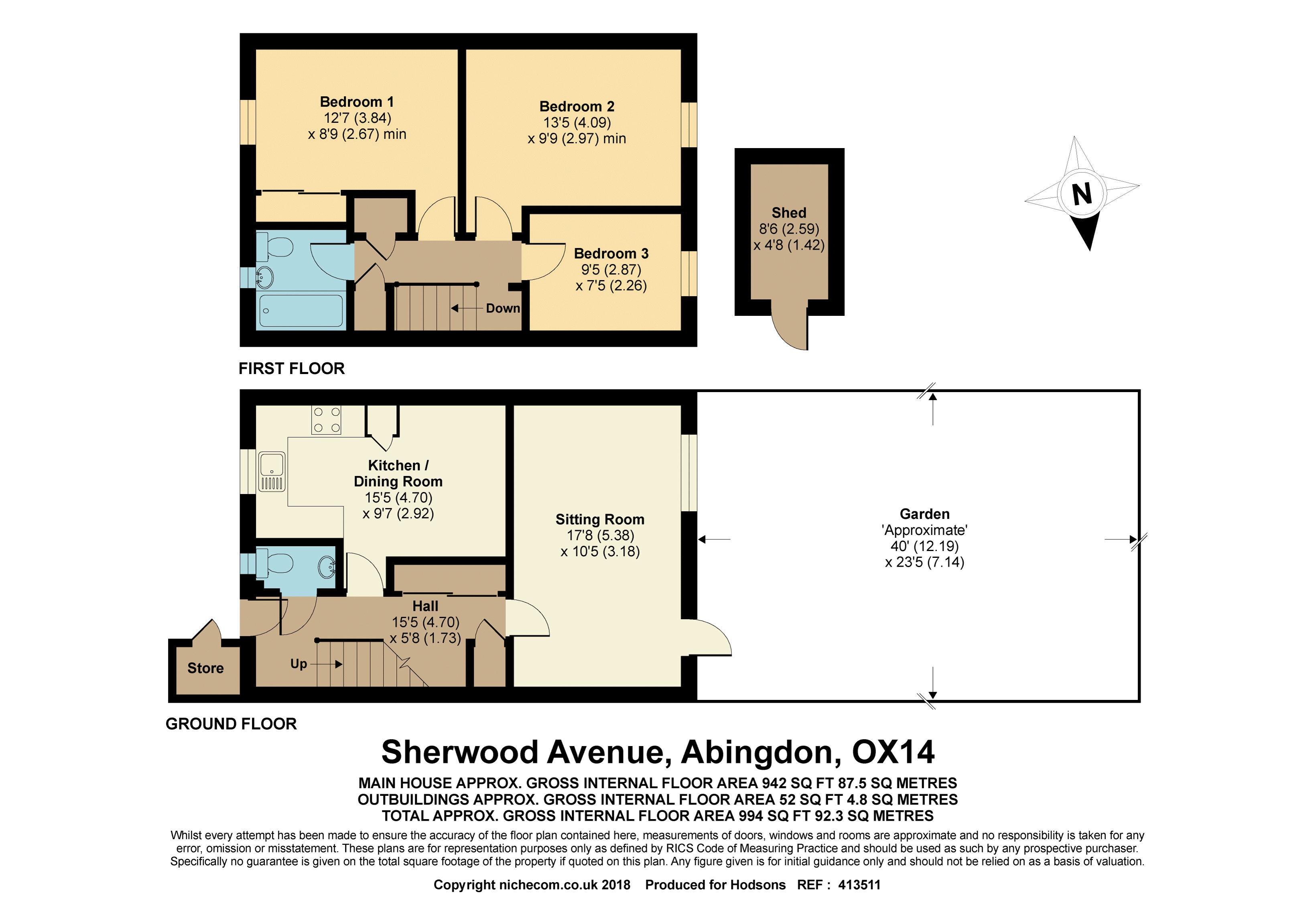 3 Bedrooms End terrace house for sale in Sherwood Avenue, Abingdon OX14