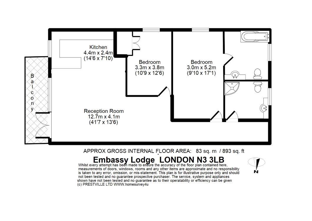 46, Embassy Lodge, London floorplan
