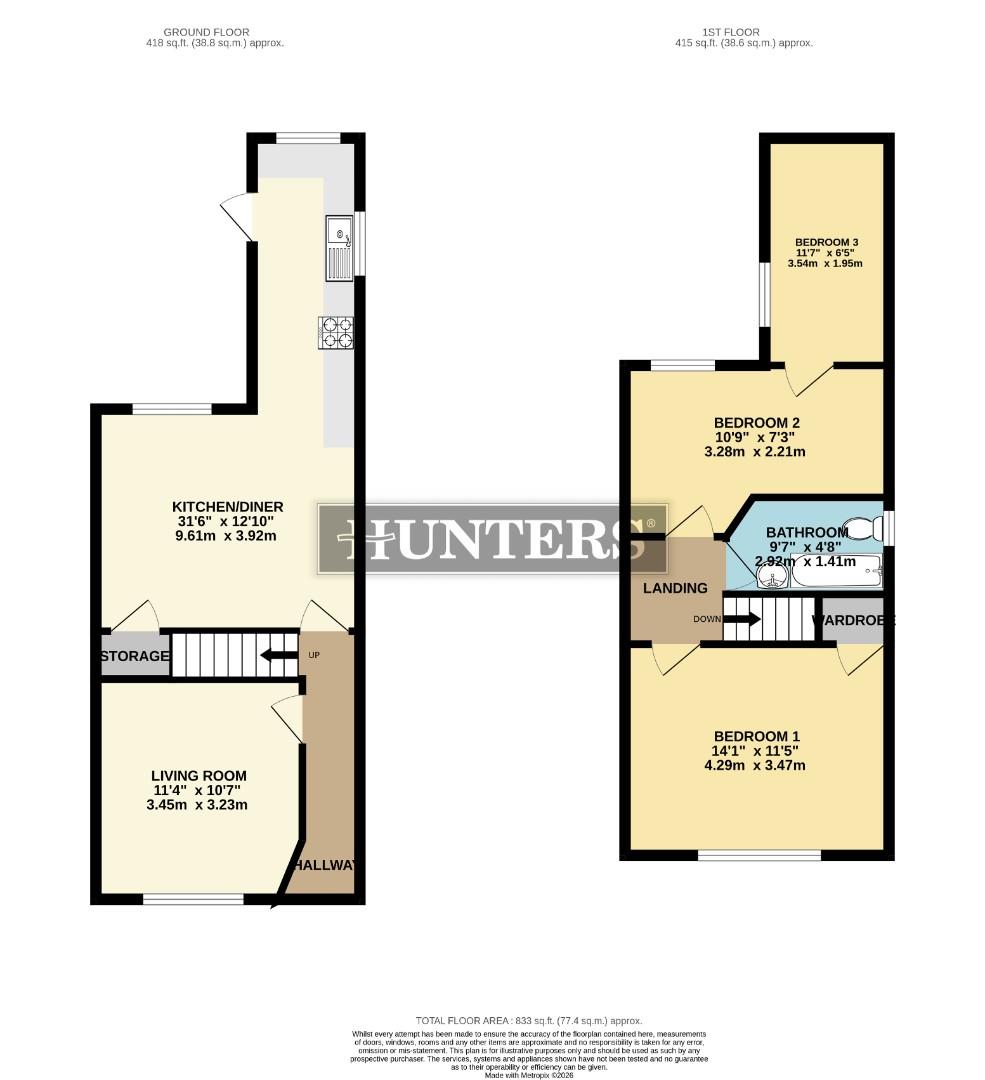 1, Low Cross Street, Scunthorpe floorplan