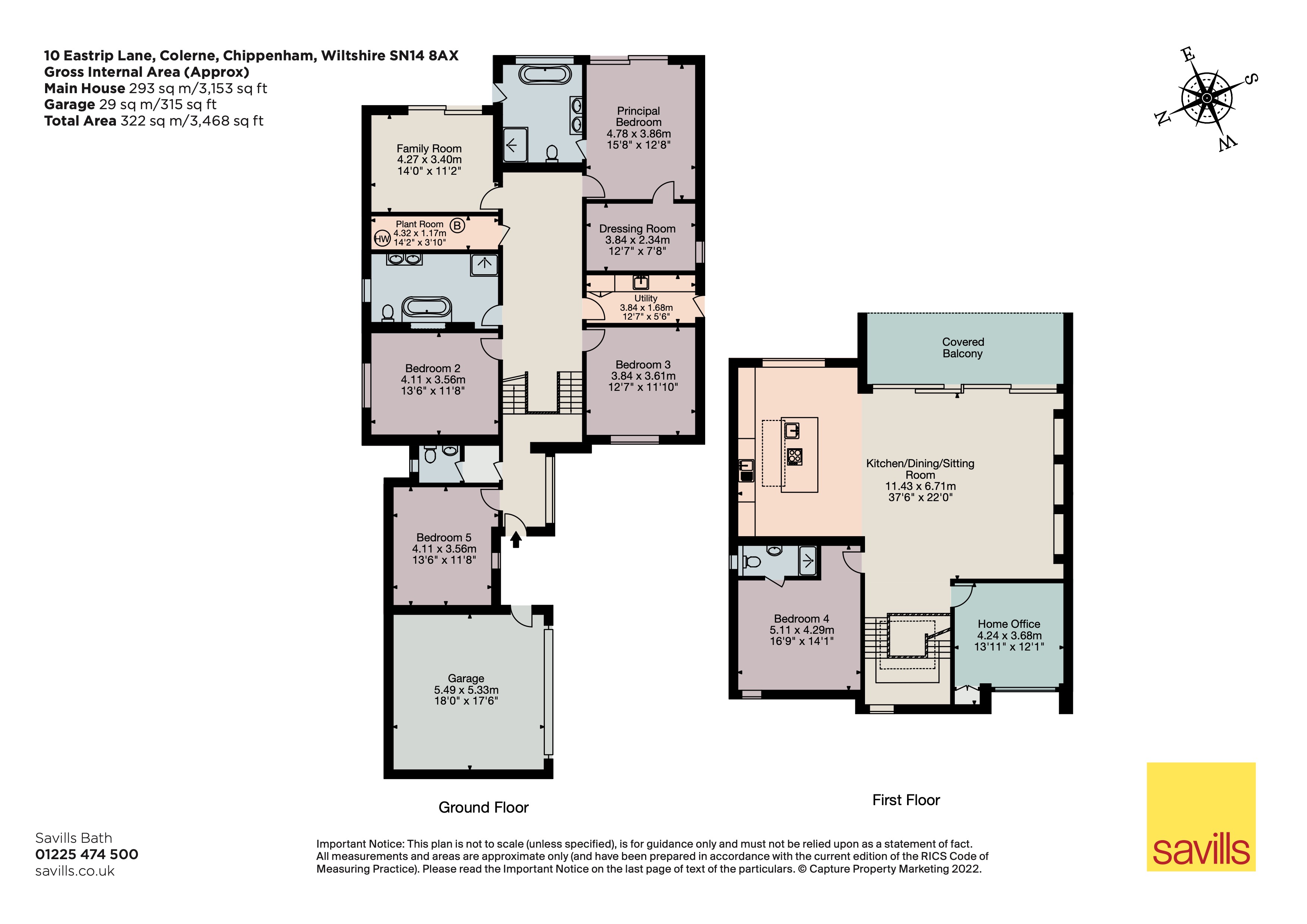 Eastrip Lane, Colerne, Chippenham, Wiltshire SN14, 5 bedroom detached ...