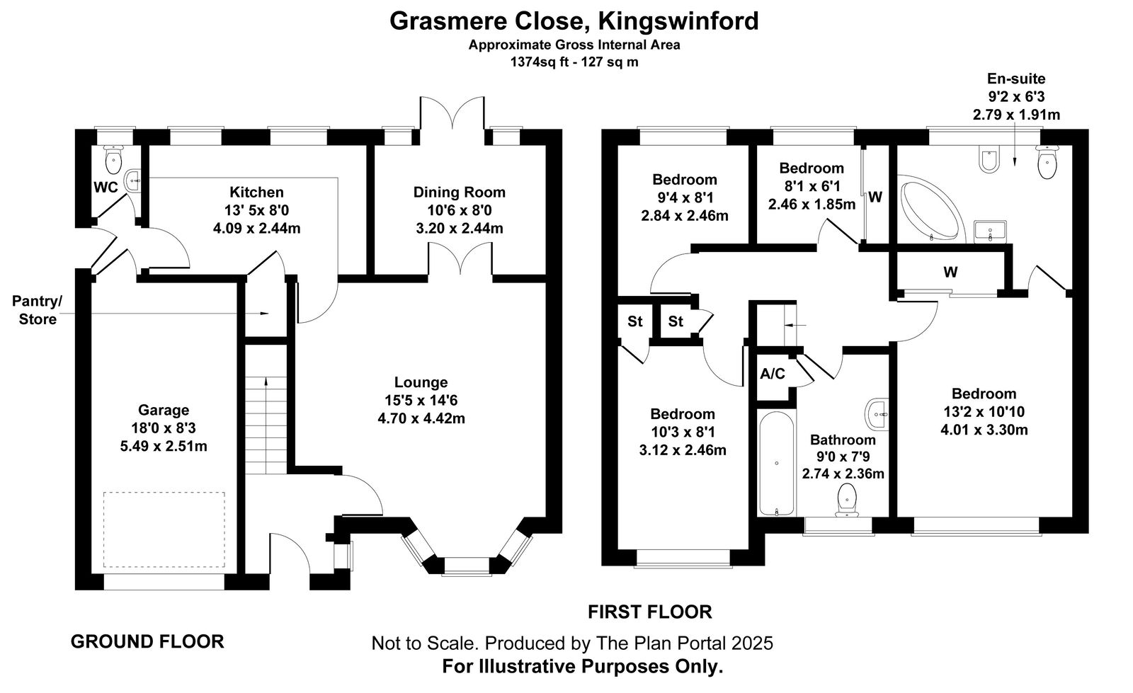 16, Grasmere Close, Kingswinford floorplan