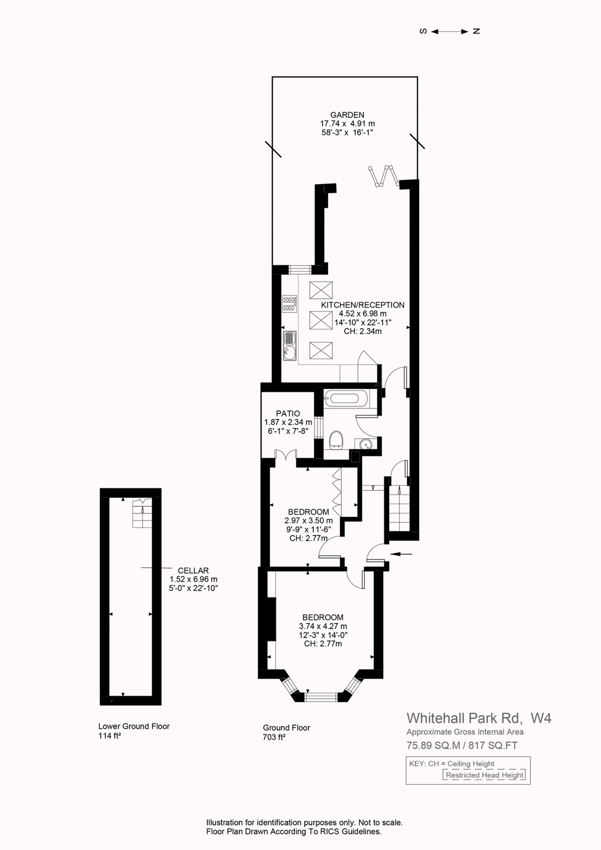 2 Bedrooms Flat to rent in Whitehall Park Road, London W4