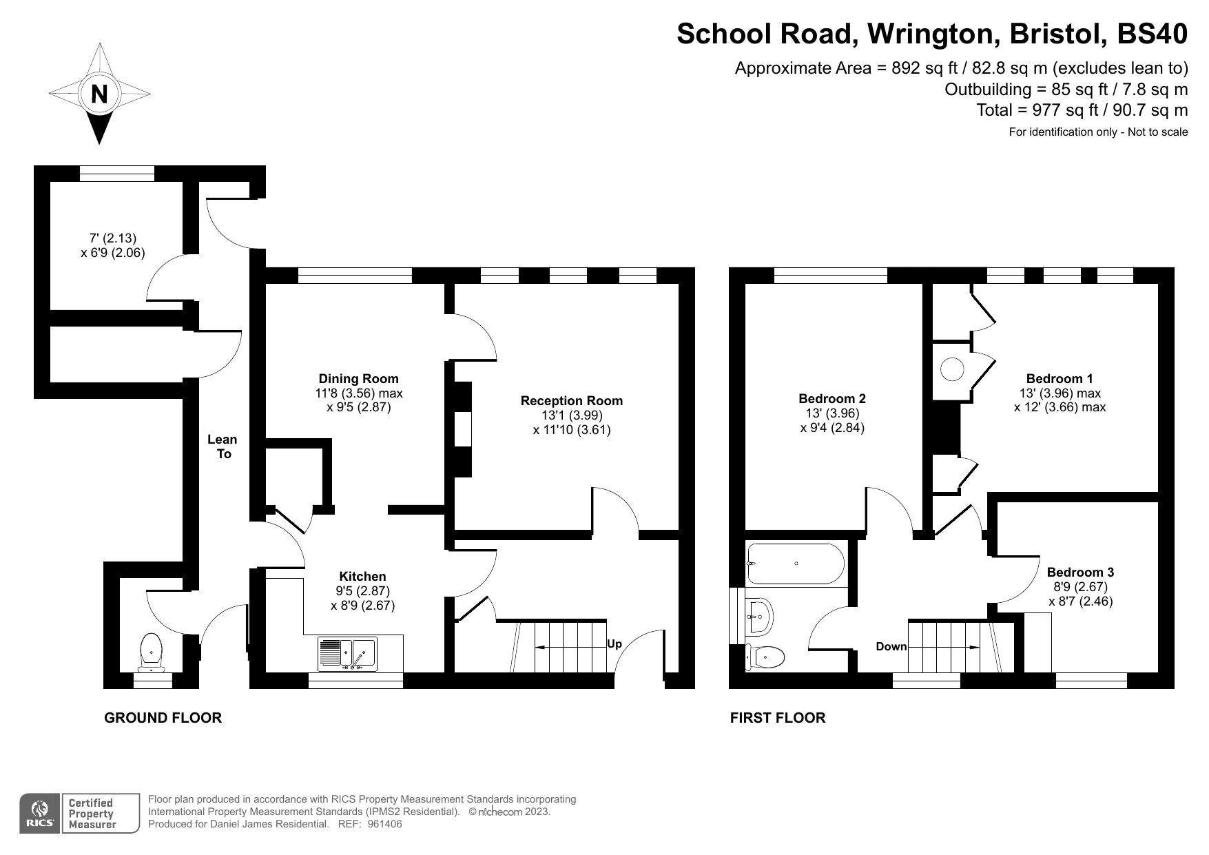 School Road, Wrington, Bristol BS40, 3 bedroom semidetached house for