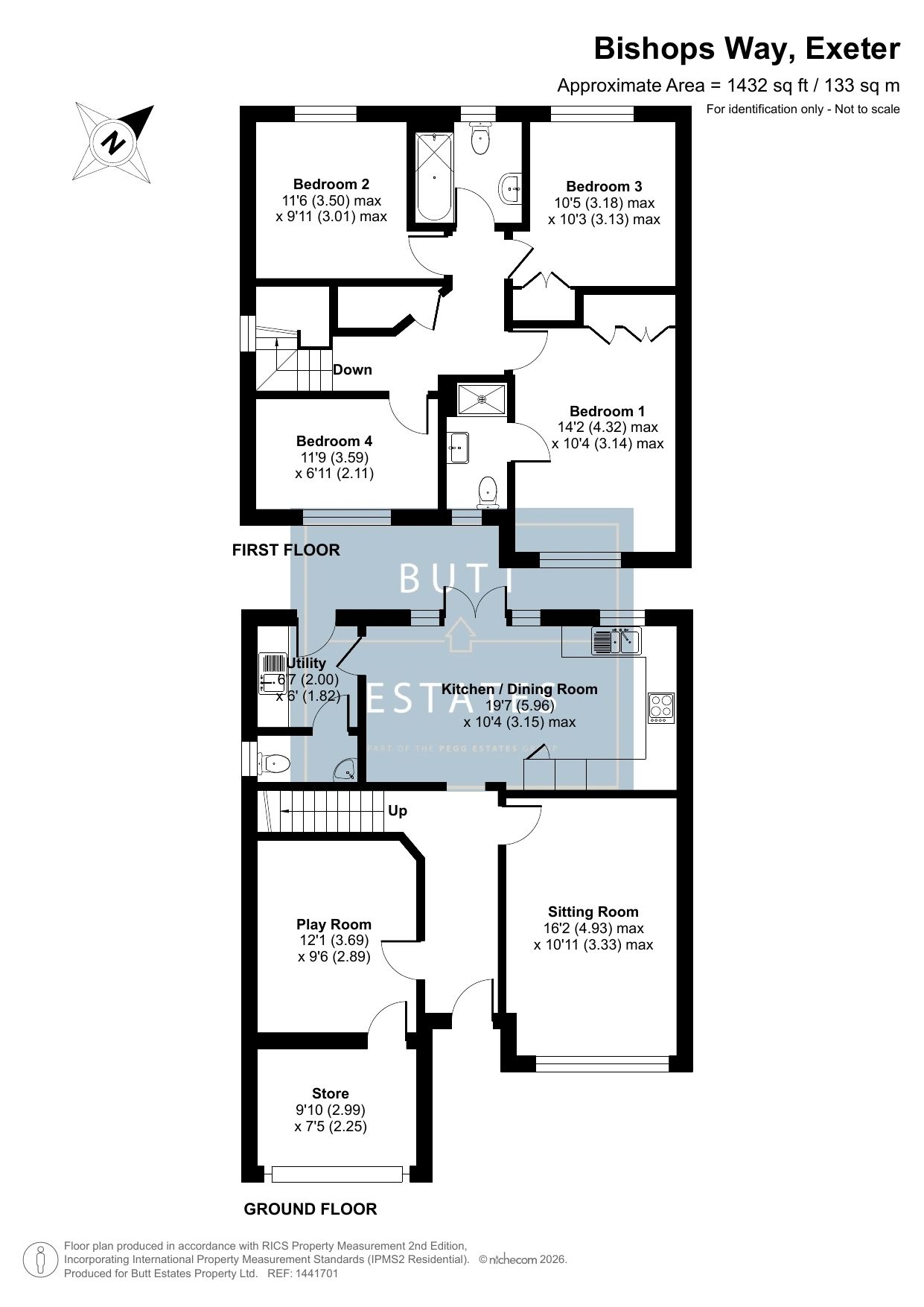 44 Bishops Way, Exeter floorplan