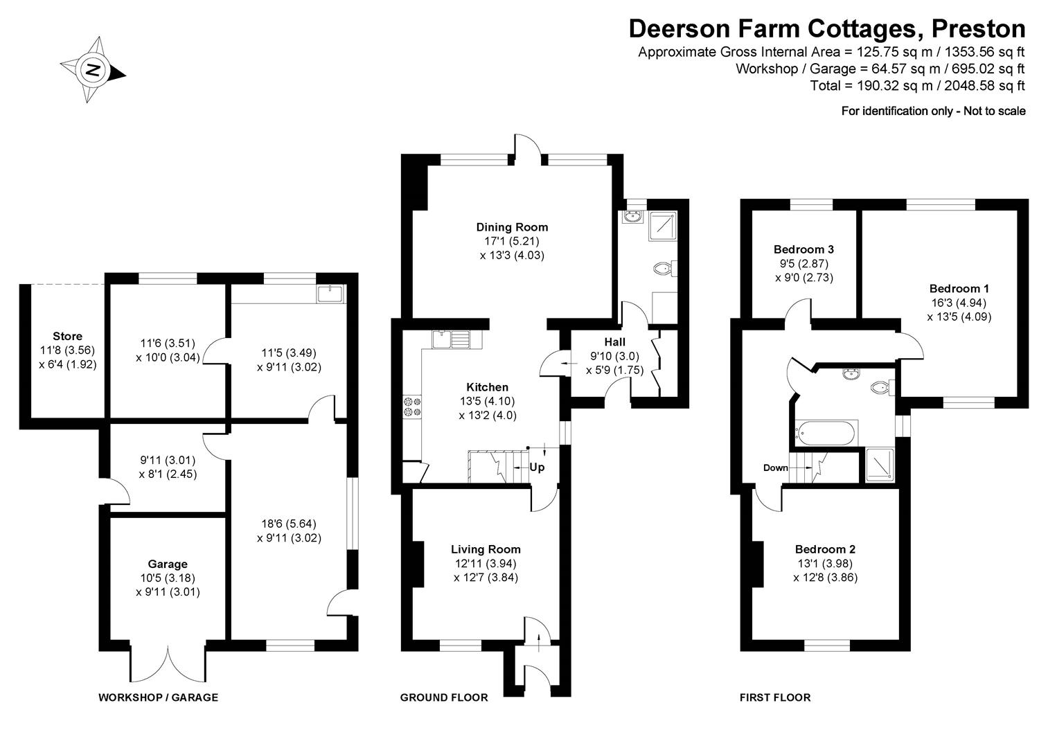 2 Deerson Farm Cottages, Deerson Lane, Canterbury floorplan