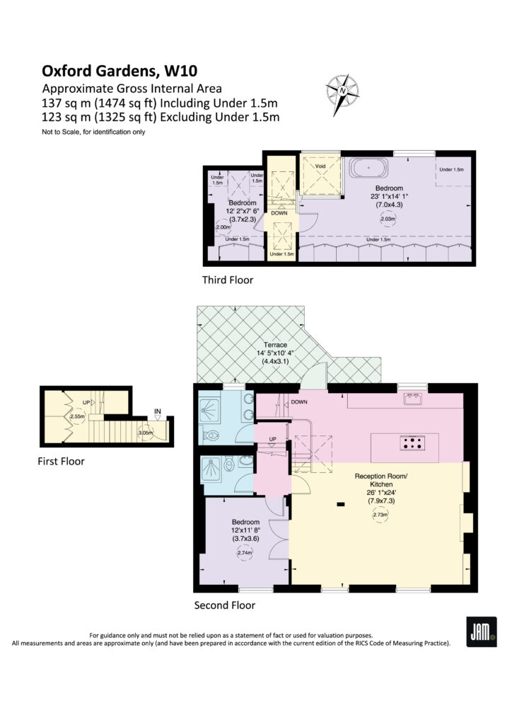 Top Floor Flat, 71, Oxford Gardens, London floorplan