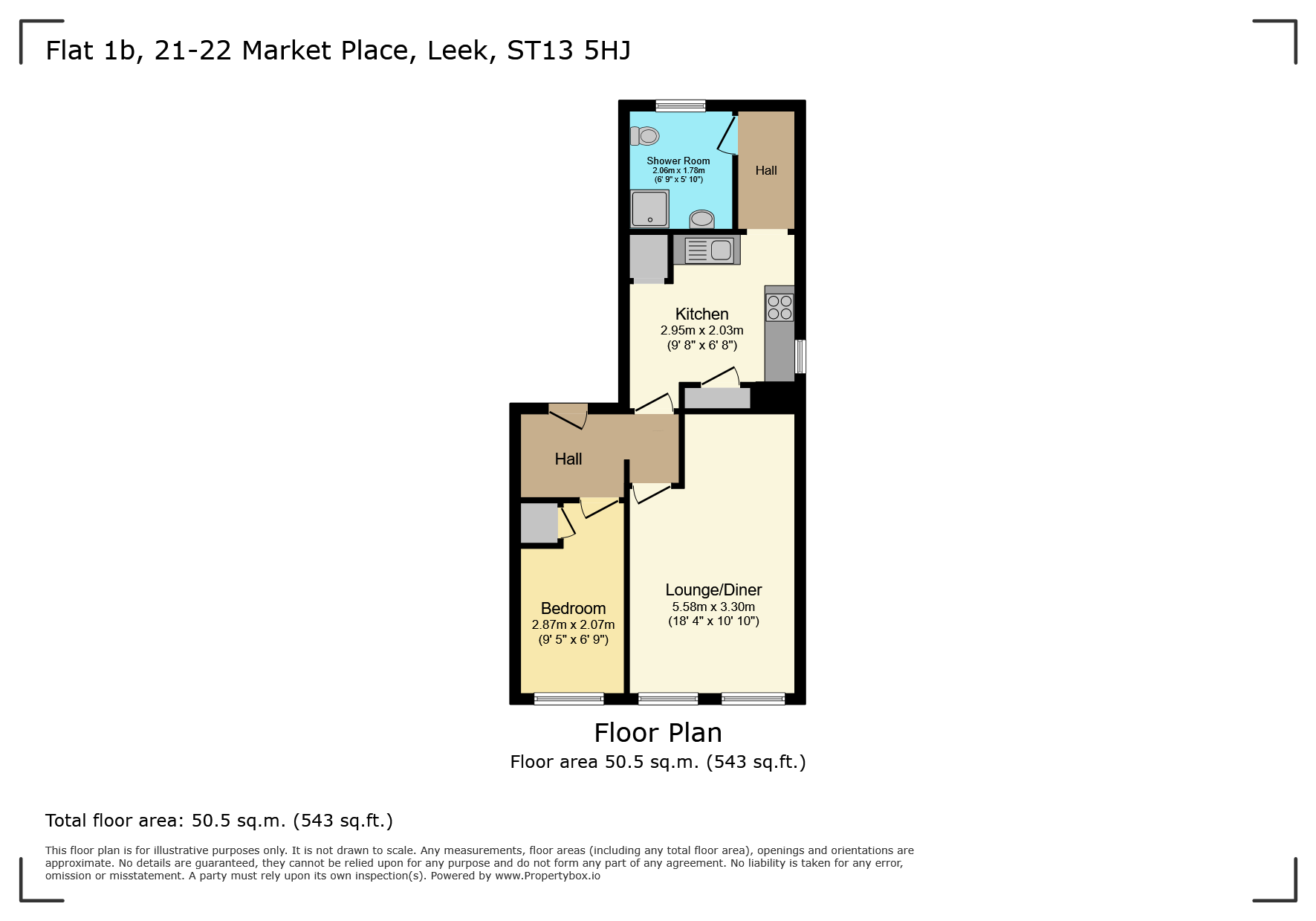 Flat 1b, 21-22,, Market Place, Staffordshire floorplan