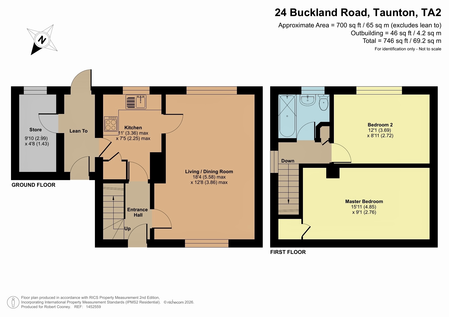 24 Buckland Road, Taunton floorplan