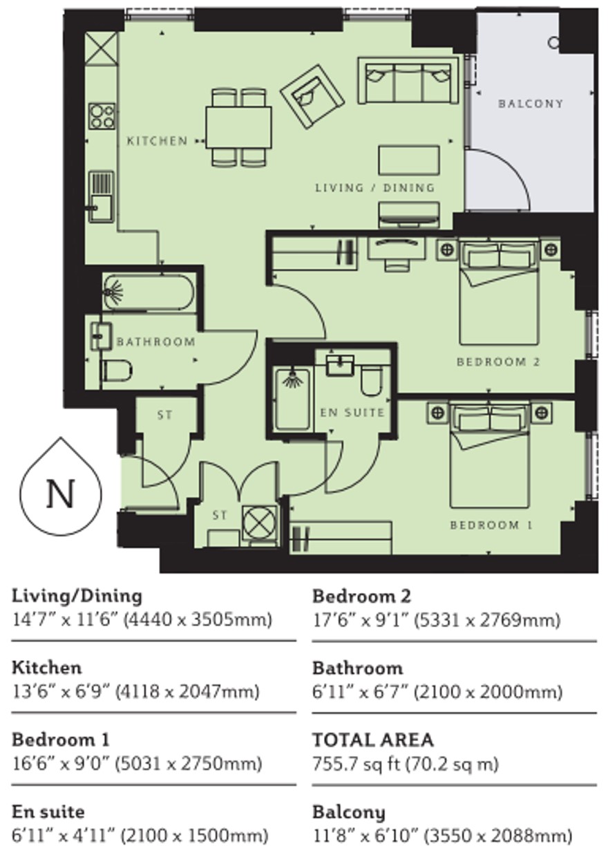 Western Circus, Tabbard Apartments, East Acton Lane, London floorplan