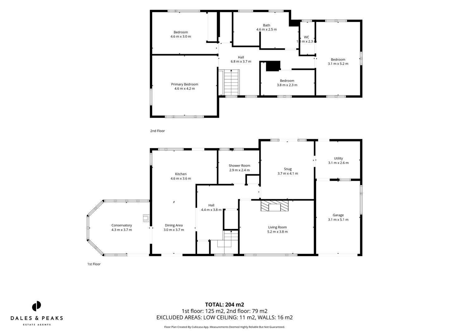 Winton, Old Hackney Lane, Matlock floorplan