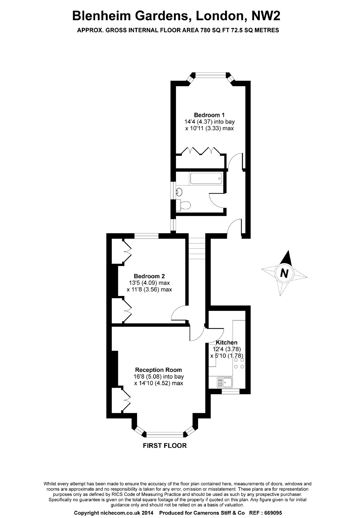 2 Bedrooms Flat to rent in Blenheim Gardens, London NW2