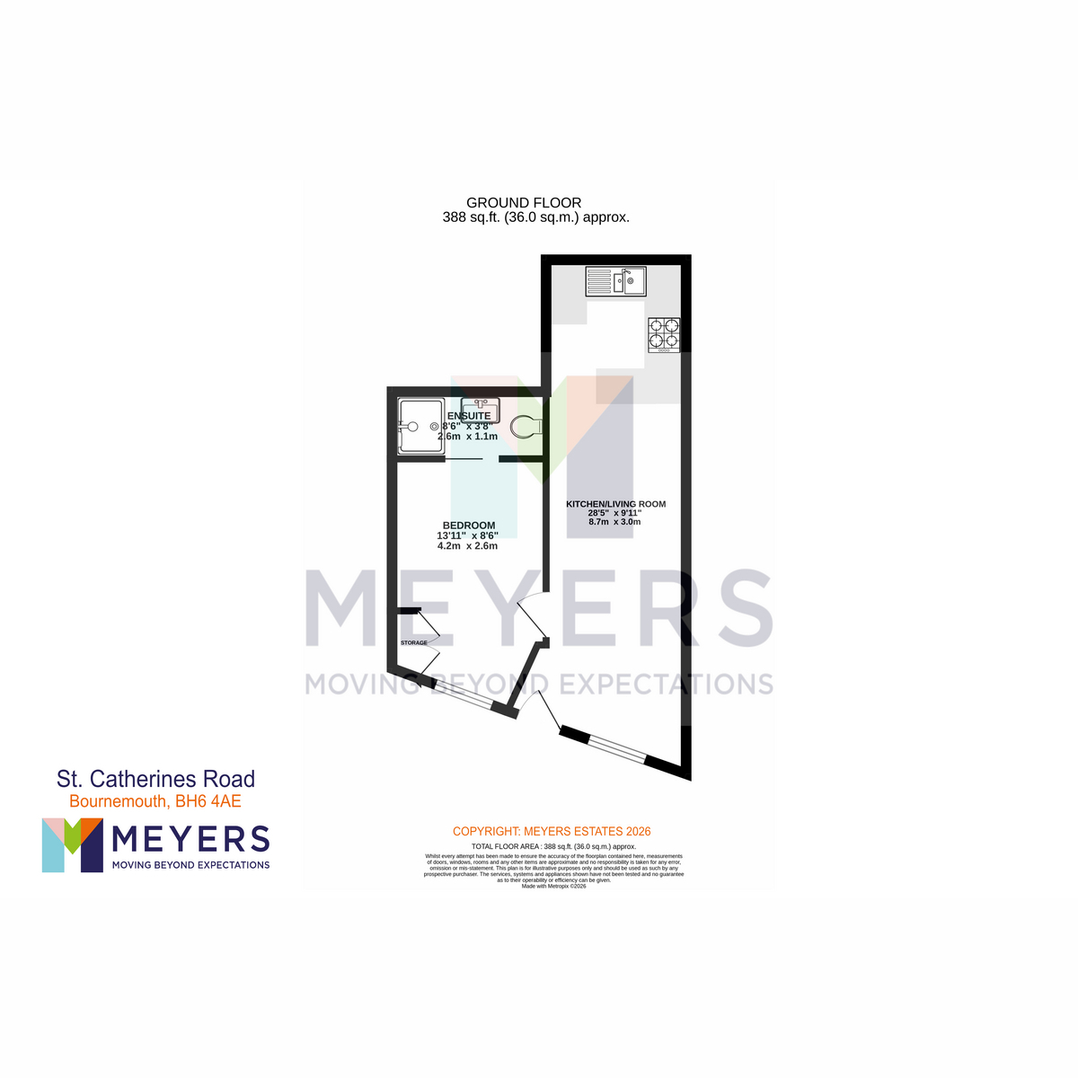 Flat Flat 5, 21, St. Catherines Road, Bournemouth floorplan
